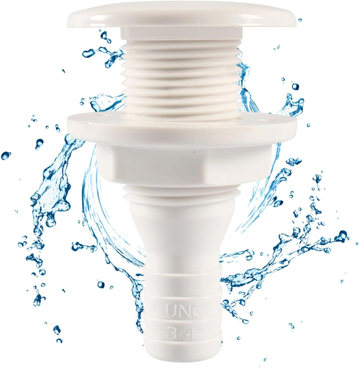 Boat Thru Hull Fitting - Plumbing Fitting Marine,Straight Marine Accessories, Floor Deck Drain for Boats Yachts