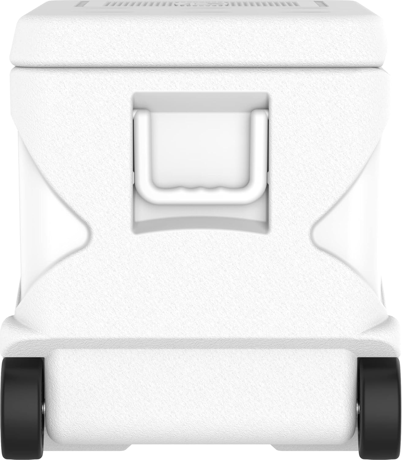 Duramax Deluxe Icebox 102, High Performance Cool Box with PU Insulation, 6 Days of Ice Retention, Icebox with Wheels & Handles for Easy Mobility, Cup Holders on Lid, Durable Cool Box, Ice Chest, White image number 2