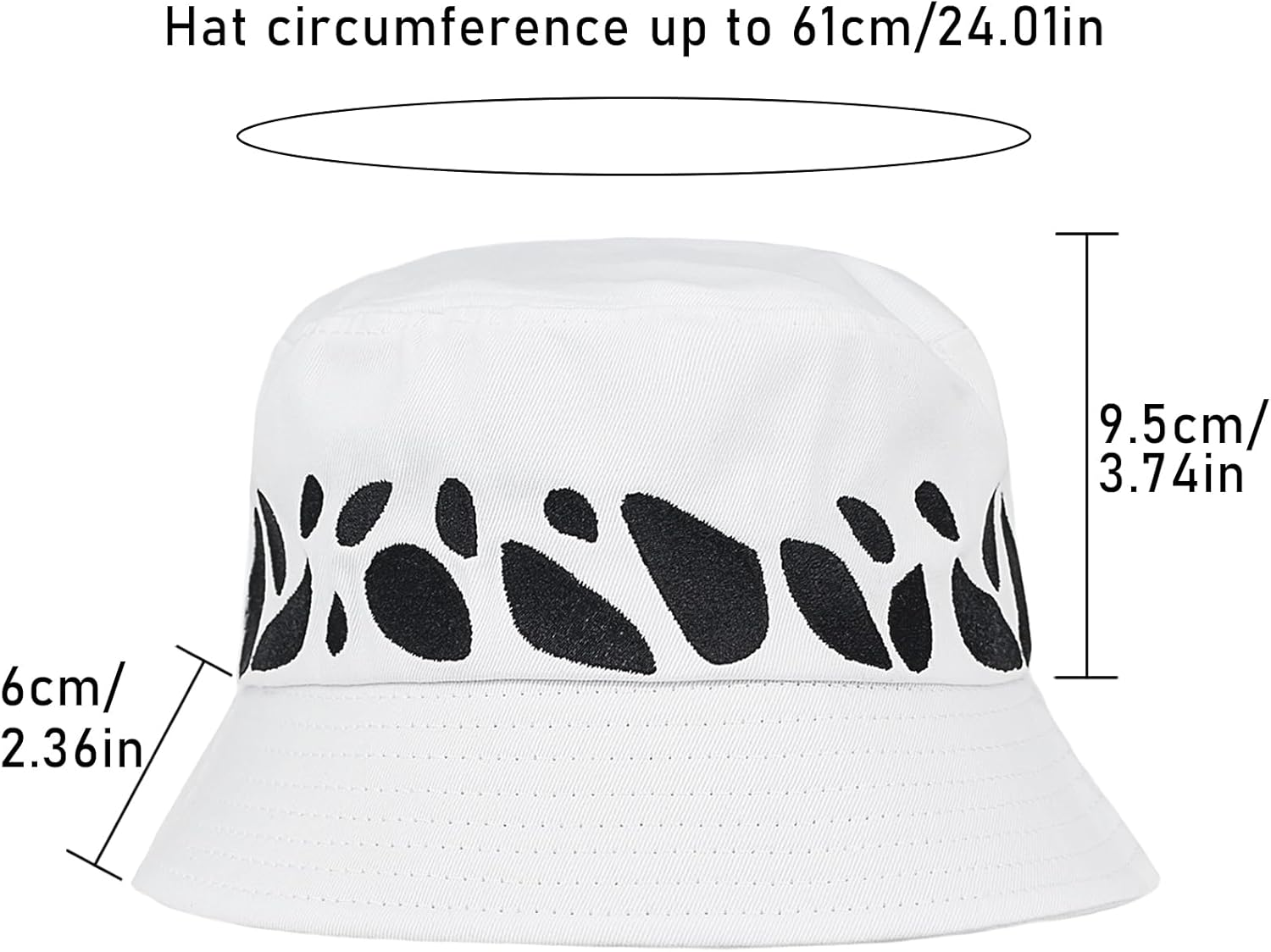 Novel Style Bucket Cosplay Hats Inspired for Men Women Fishing Hat and Summer Protection Hat | 360 Degree Outdoor Beach | UV Protection | White, White, One Size image number 5