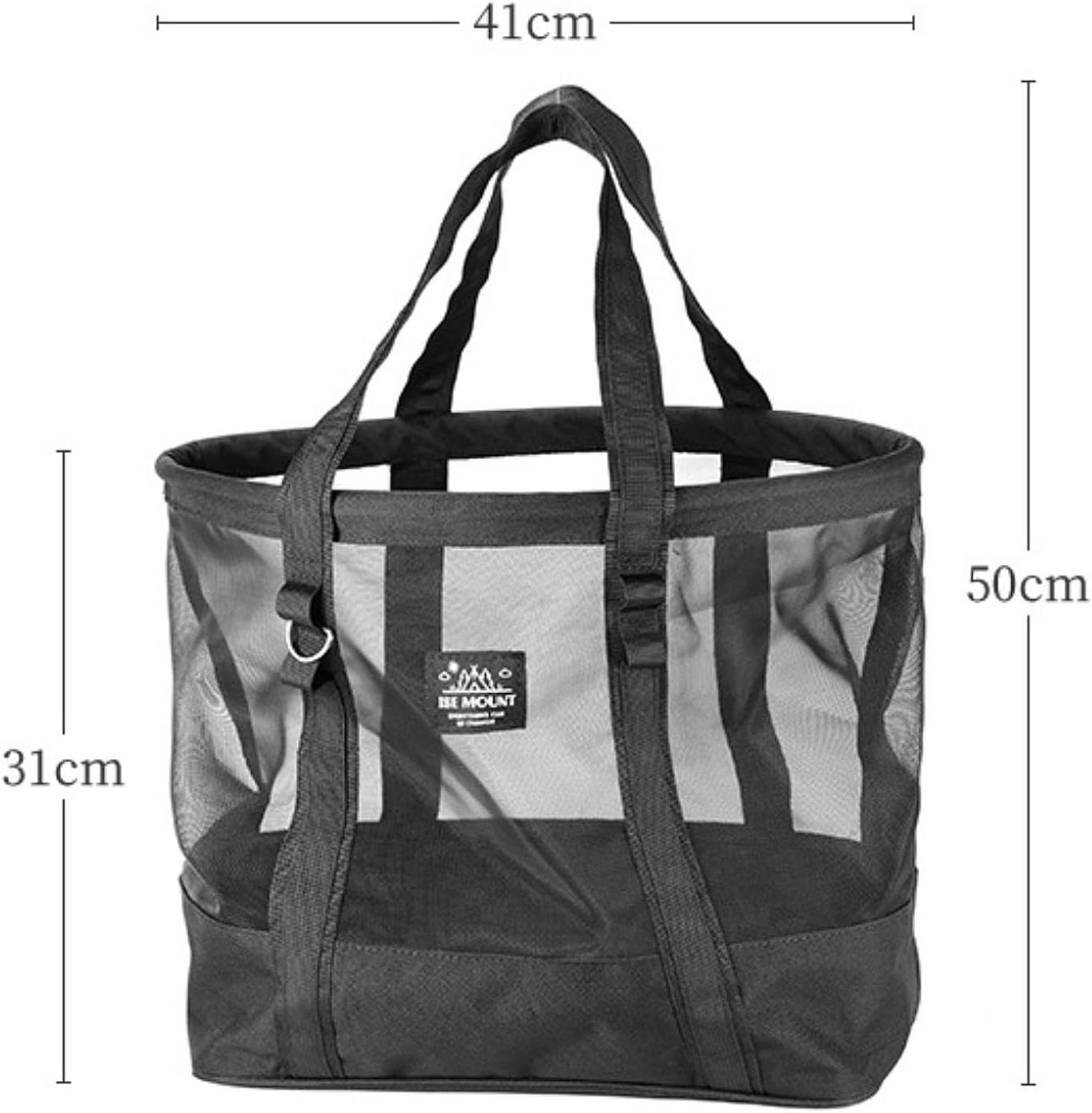 Yuksok Mesh Beach Bag Camping Tote Bag Cookware Bag Accessories Carry Storage Bag Toiletry Bag for Travel Hiking Outdoor Fishing BBQ image number 2