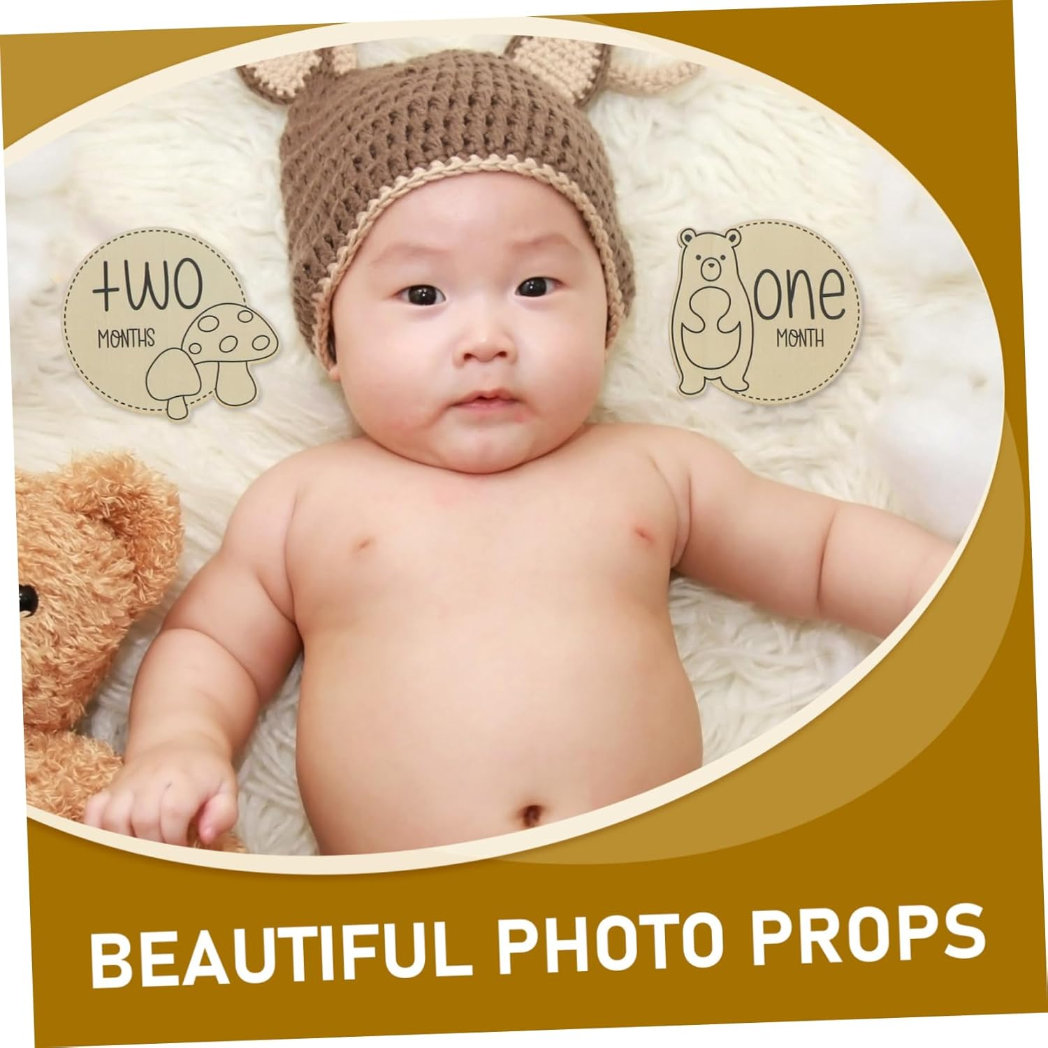 Healifty 12Pcs Animal Themed Milestone Cards Milestone Markers for Newborn Growth Photography for First Year Shower image number 1