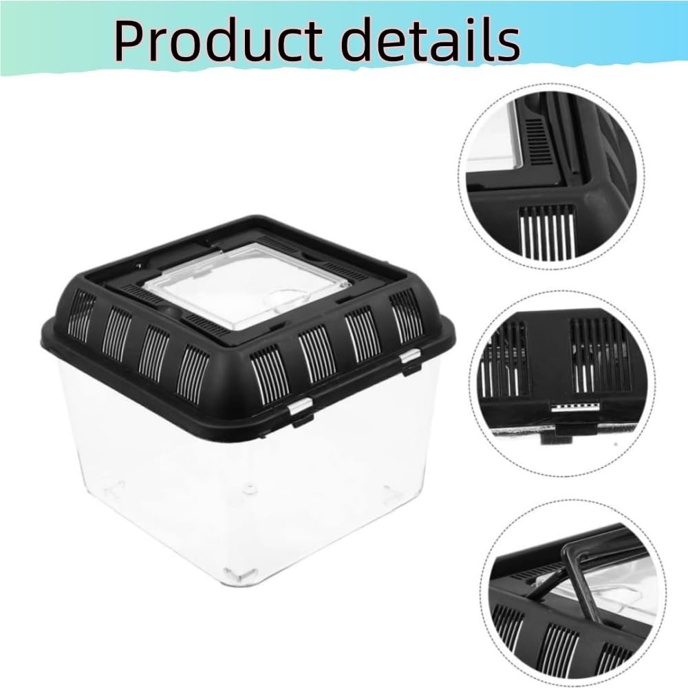 HIDOSNG 1 Box Small Pet Breeding Box Animal Spider Enclosure Turtle Tank Aquarium Hermit Crab Mini Home Turtle Habitat Container Tortoise Breeding Tank