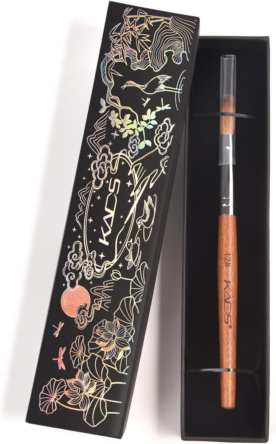 KADS Kolinsky Sable Acrylic Nail Art Brush with Gift Box Red Wood Pen Nail Brush for Nail Art Manicure Tool Gifts Prepared for Friends (10#) image number 6