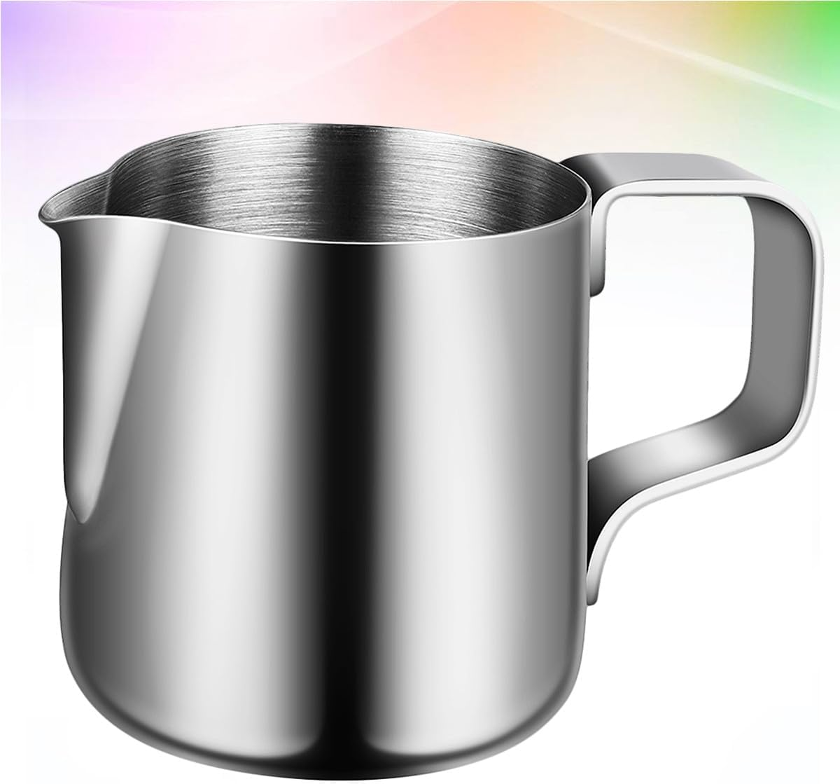 ADOCARN Stainless Steel Milk Frothing Pitcher 100Ml Silver Latte Art Cup Coffee Frother Jug for Home Kitchen Cappuccino Brewing