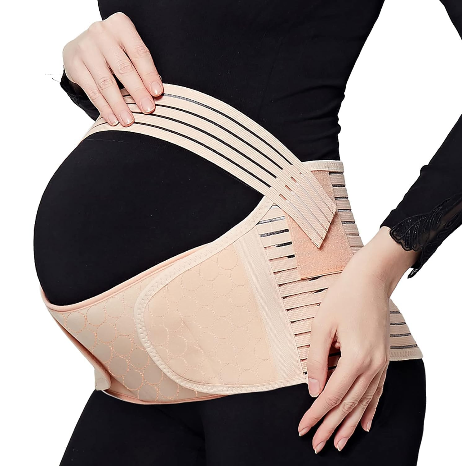 Pregnant Belly Retraction Strap, Pregnancy Support Strap, Breathable Abdominal Support Bracket for Abdominal, Pelvic, Lower Back and Back Pain, Adjustable 3-In-1 Maternity Belt(Xl) image number 5
