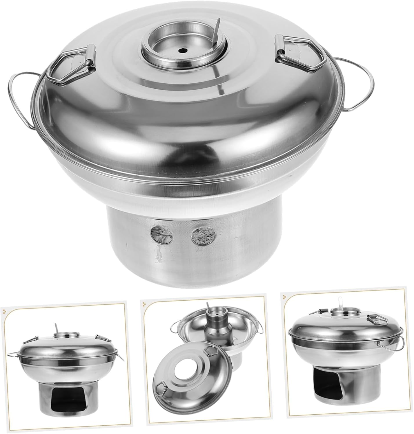 Thickened Alcohol Pot 20Cm Household Hot Pot Cooking Accessories Double Handle Cookware Rapid Heat Transfer Safe to Use for Outdoor Indoor image number 6
