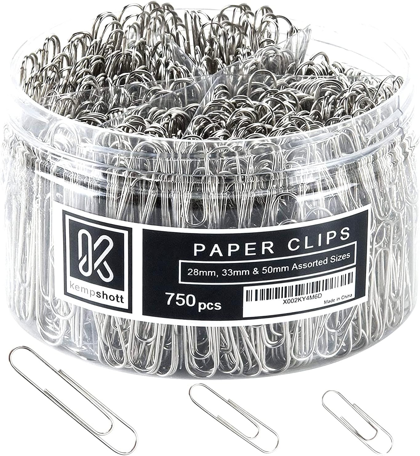 750 Paper Clips Assorted Sizes Small, Medium and Large Paperclips for Paperwork Ideal for Home, School and Office Use (Assorted, Silver) - Blue image number 4