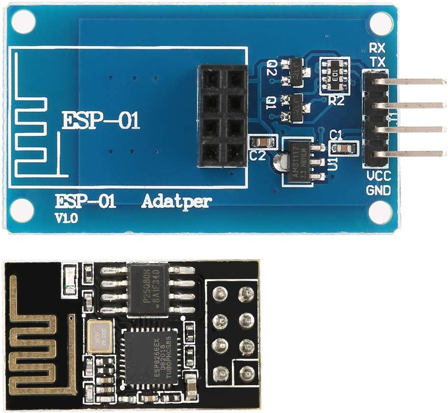 Fasient ESP8266 ESP-01 Wifi Transceiver Module with ESP-01 Adapter for Networking, Smart Home Project image number 6