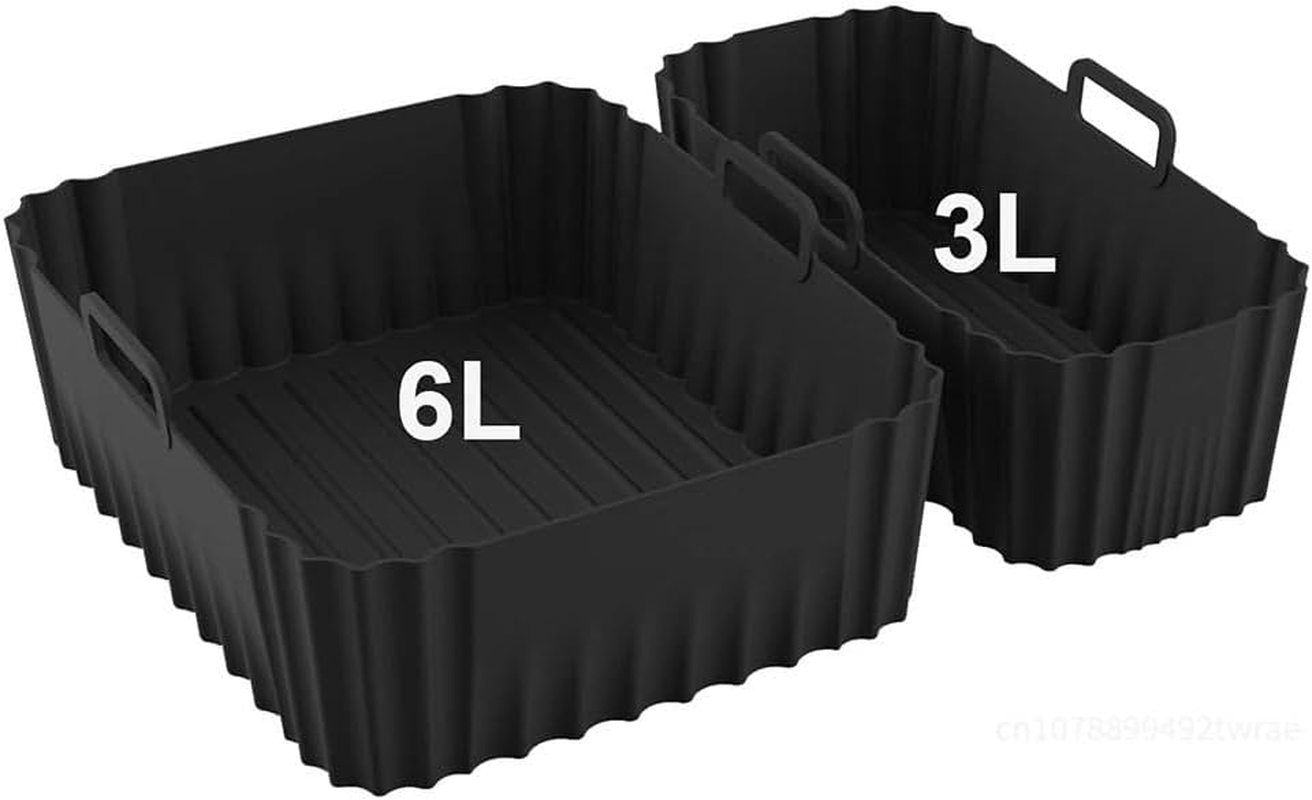 Silicone Air Fryer Liner，Compatible for Philips Dual Basket 3000 Series 6L/3L, Reusable Airfryer Accessories