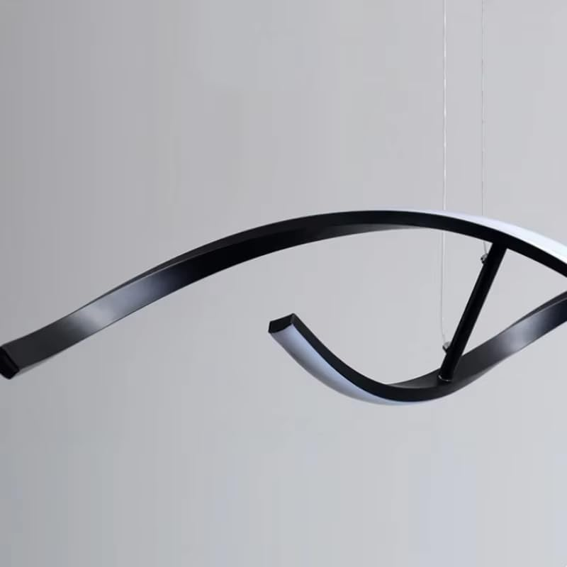 BAMDECOR A24122 Modern Minimalist Black Pendant Light Adjustable LED Chandelier for Dining Room and Bar 120Cm/150Cm (150Cm) image number 6