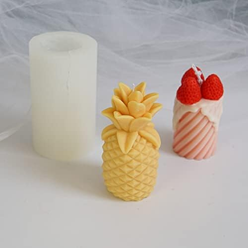 Candle Silicone Molds for Candle Making, 3D Simulation Fruit Mold Art Sculpture DIY Aromatherapy Plaster Mould image number 1