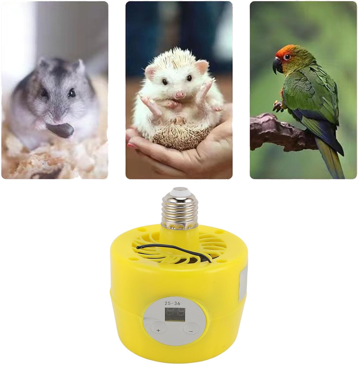 Chicken Coop Heater, Timing Heat Lamp for Chickens, Smart Efficient Heating Function Chicken Brooder Heater, Reptile Heating Lamp for Chicks Duck Dog Cats Poultry Pet image number 5