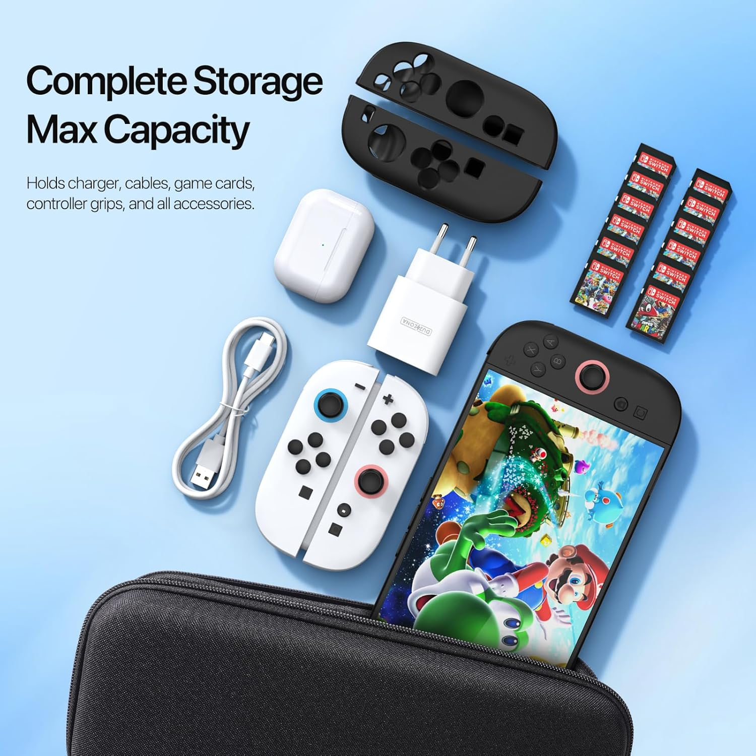 Verderoot Guardian Series Carrying Case for Nintendo Switch 2 2025, Slim Hard Shell Protective Storage with 12 Game Card Slots & Water-Resistant Fabric - Shockproof Travel Accessories image number 2