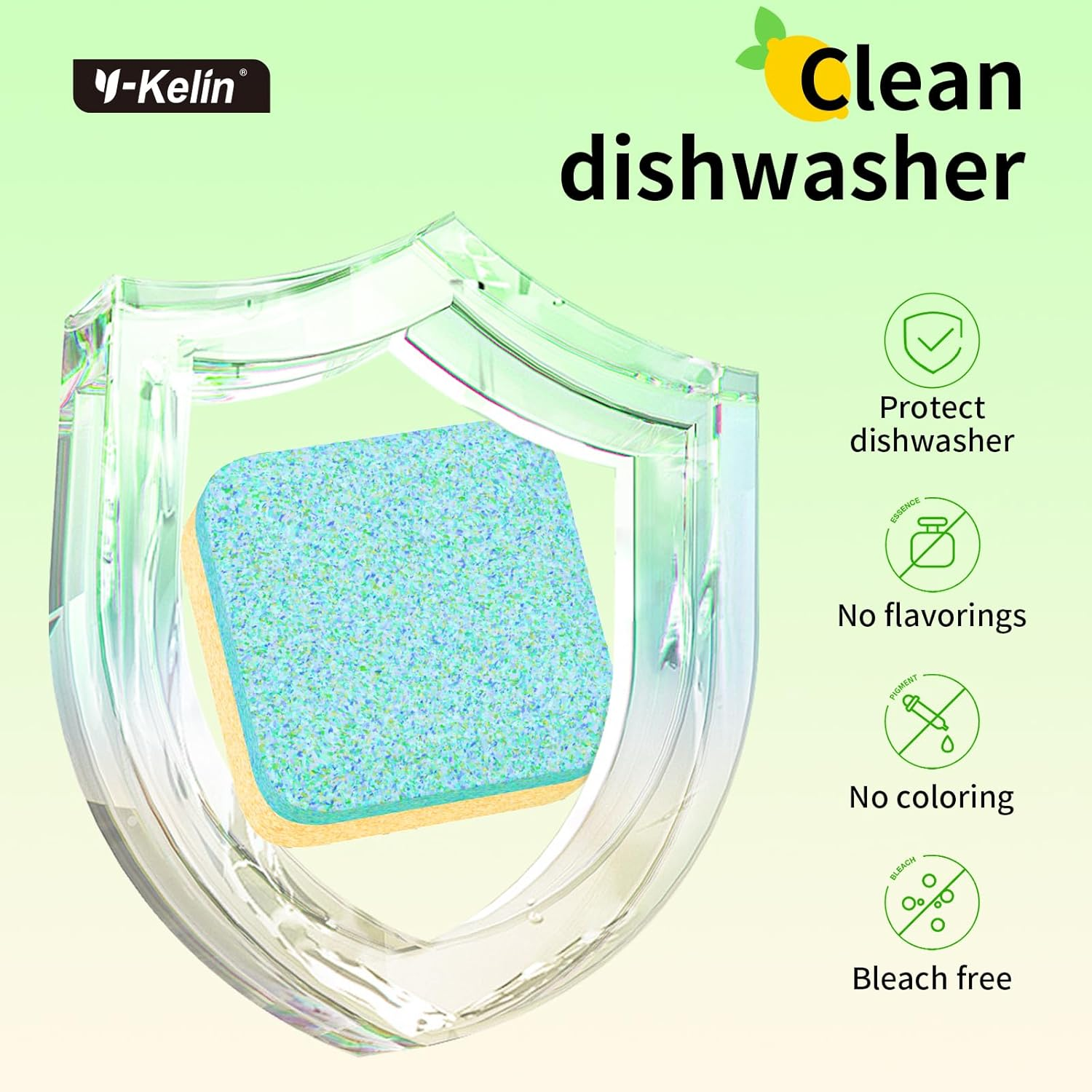 Y-Kelin 24 Pack Dishwasher Cleaning Tablets Cleaner for Dishwasher Limescale Remover image number 3