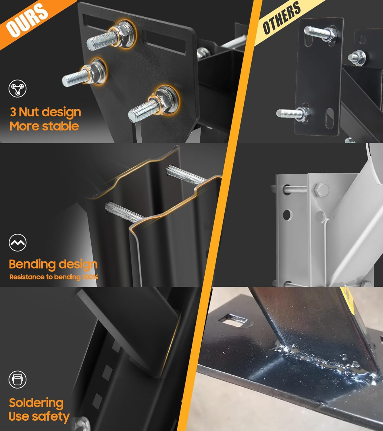 Trailer Spare Tire Mount, Boat Spare Tire Mount for Utility Trailer, Upgrade Spare Tire Carrier, Fits 4 5 6 8 Lugs Trailer Wheels, Holds up to 150 Lbs image number 1