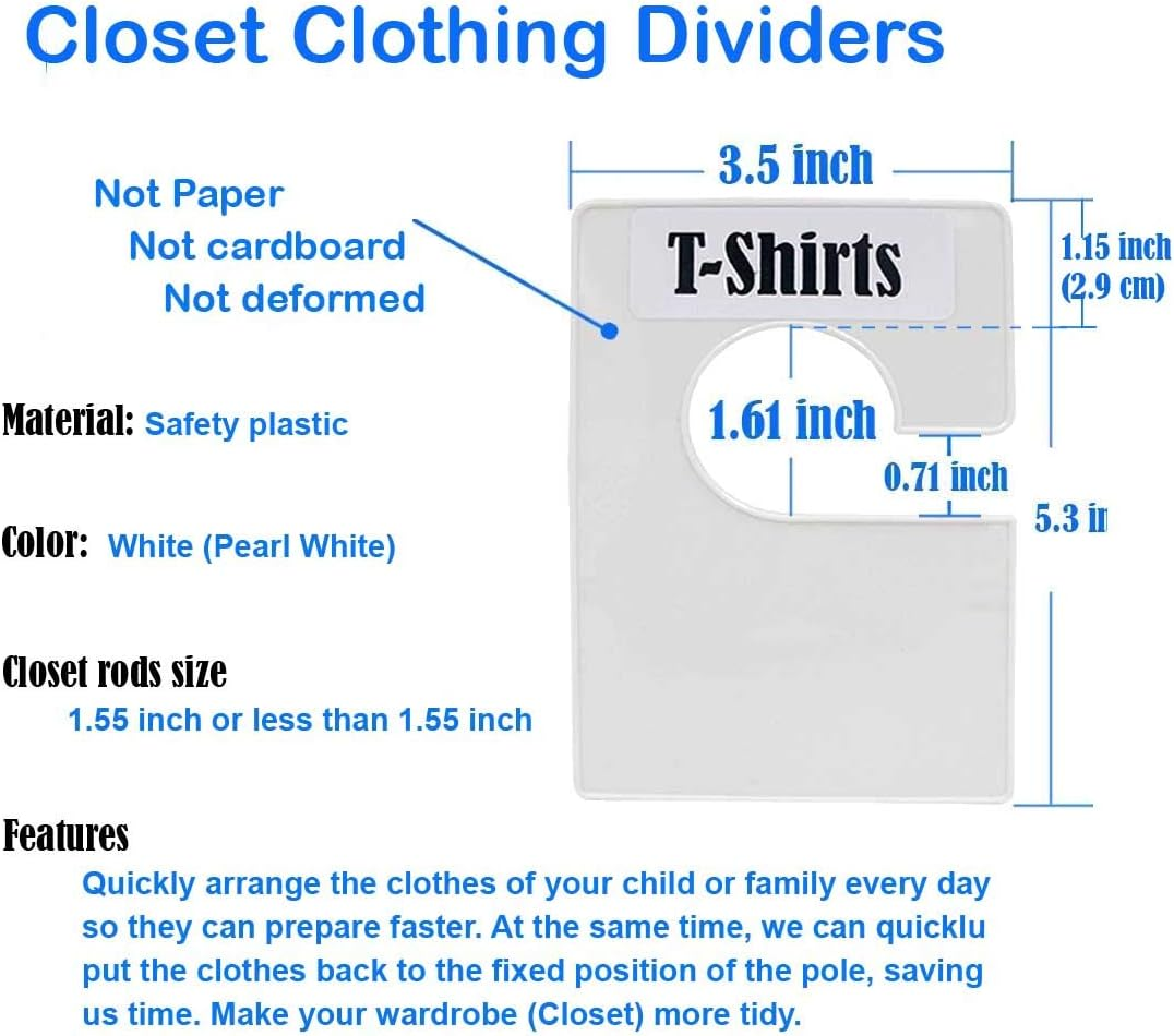 Closet Dividers, White, 16 Pack image number 6