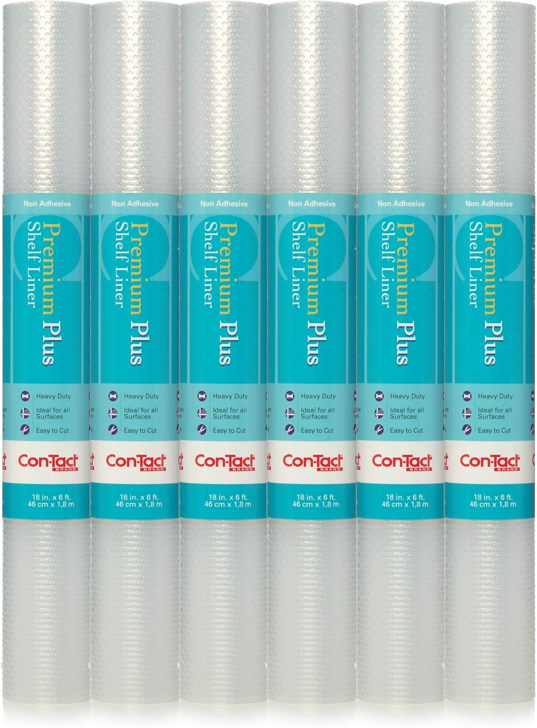 Con-Tact Brand Premium plus Non-Adhesive Shelf Heavy Duty and Multi-Functional Drawer Liner, Protect and Organize Your Shelves and Drawers, 18" X 6', Nova Crystal Clear, Pack of 6 Rolls image number 3