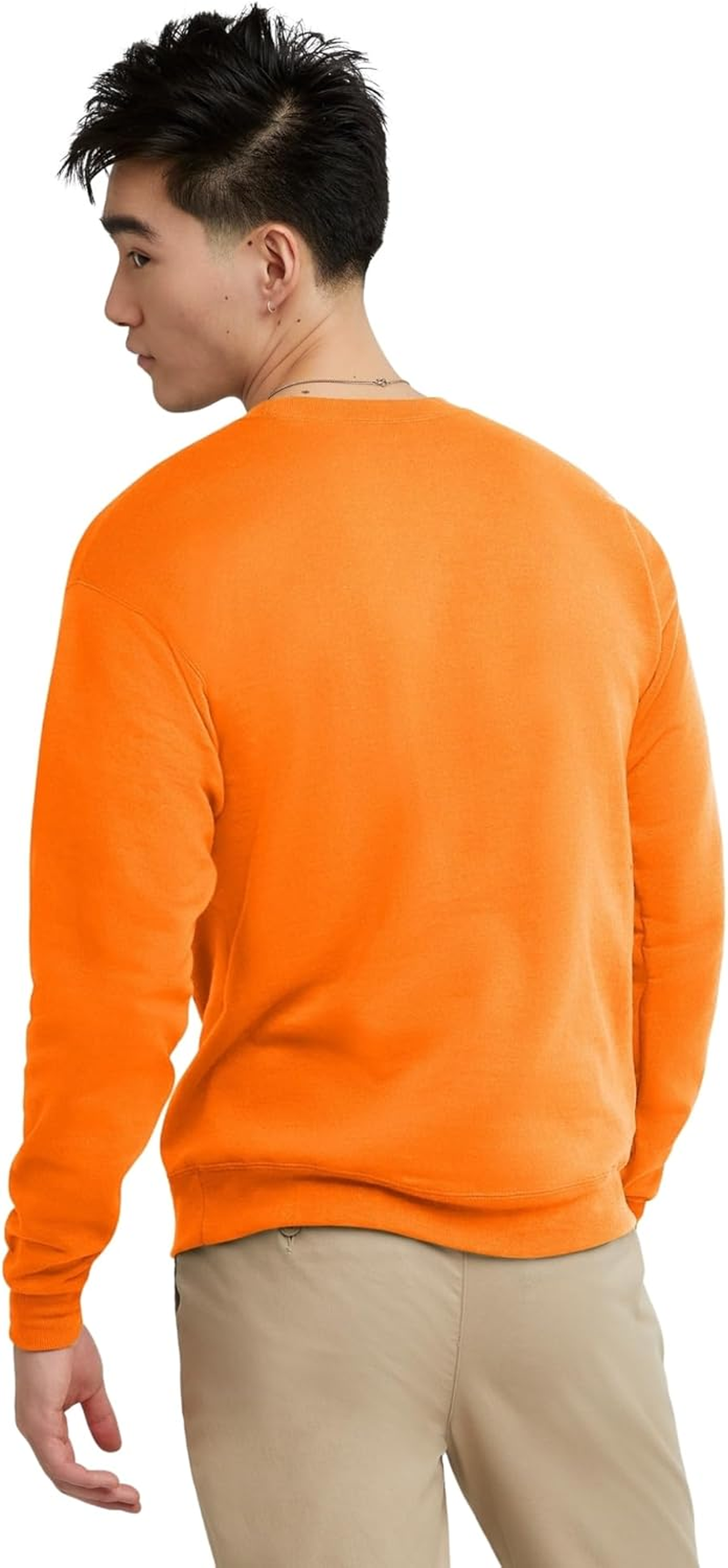 Hanes Men'S Ecosmart Hoodie, Midweight Fleece Sweatshirt, Pullover Hooded Sweatshirt for Men, Safety Orange - 1 Pack, 3X-Large image number 3