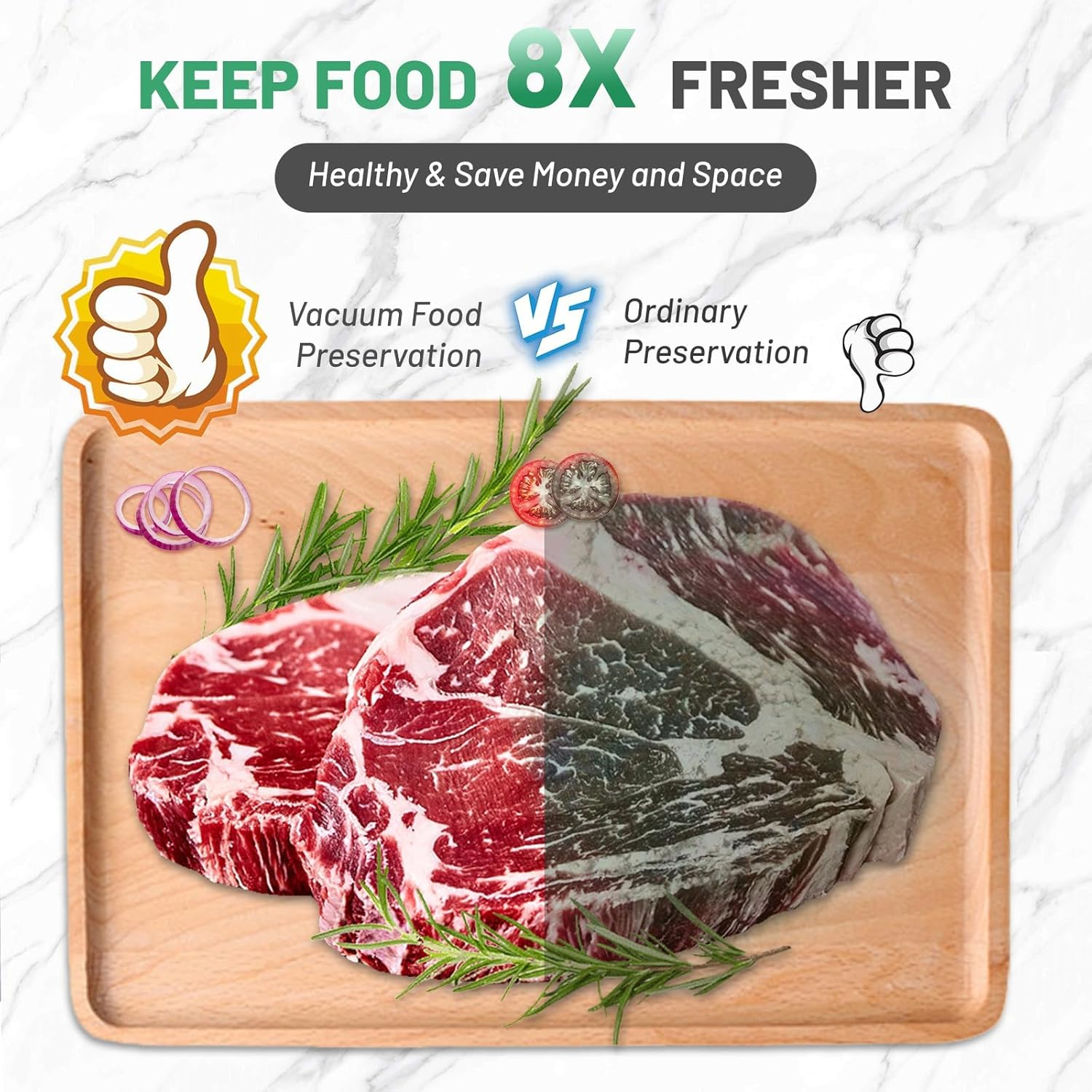 2025 Vacuum Sealer Machine Food Vacuum Sealer with 30Pcs Vacuum Sealer Bags for Food Storage Sealer Machine 6-In-1 for Dry/Moist Modes, Compact Design (AU PLUG) image number 5