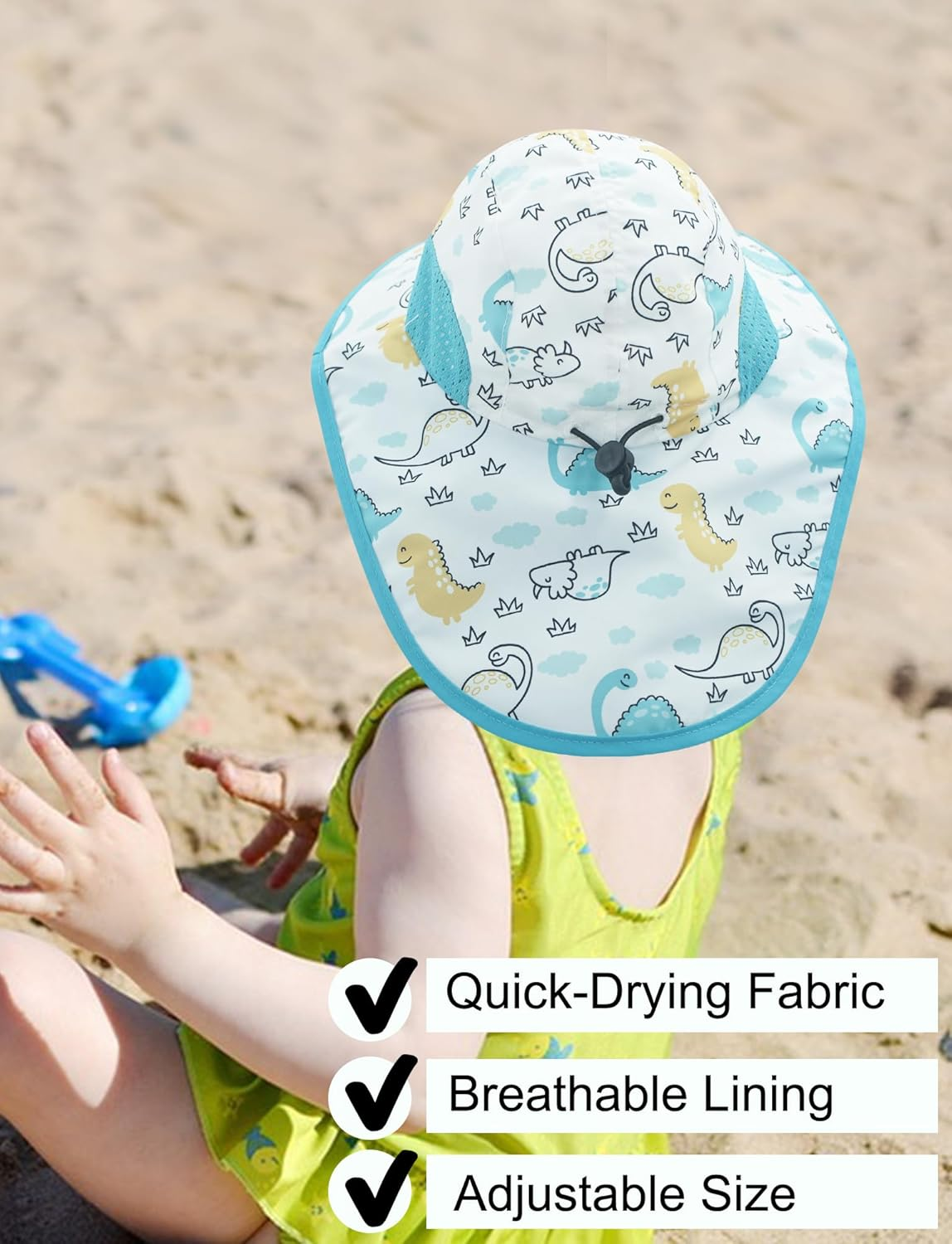 AIEOE Baby Sun Hat Kids Sun Hats with UV Protection Toddler Sun Hat Beach Bucket Hat for Girls Boys Toddlers Breathable Summer Hat image number 5