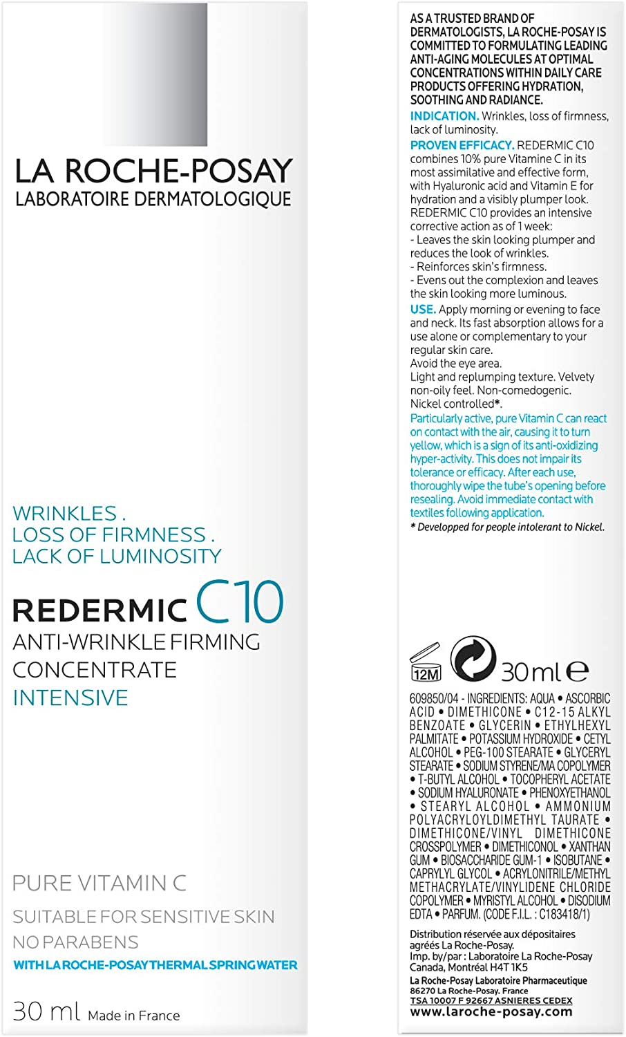 La Roche-Posay Redermic Vitamin C10 Anti-Ageing Face Moisturiser Cream 40Ml image number 4
