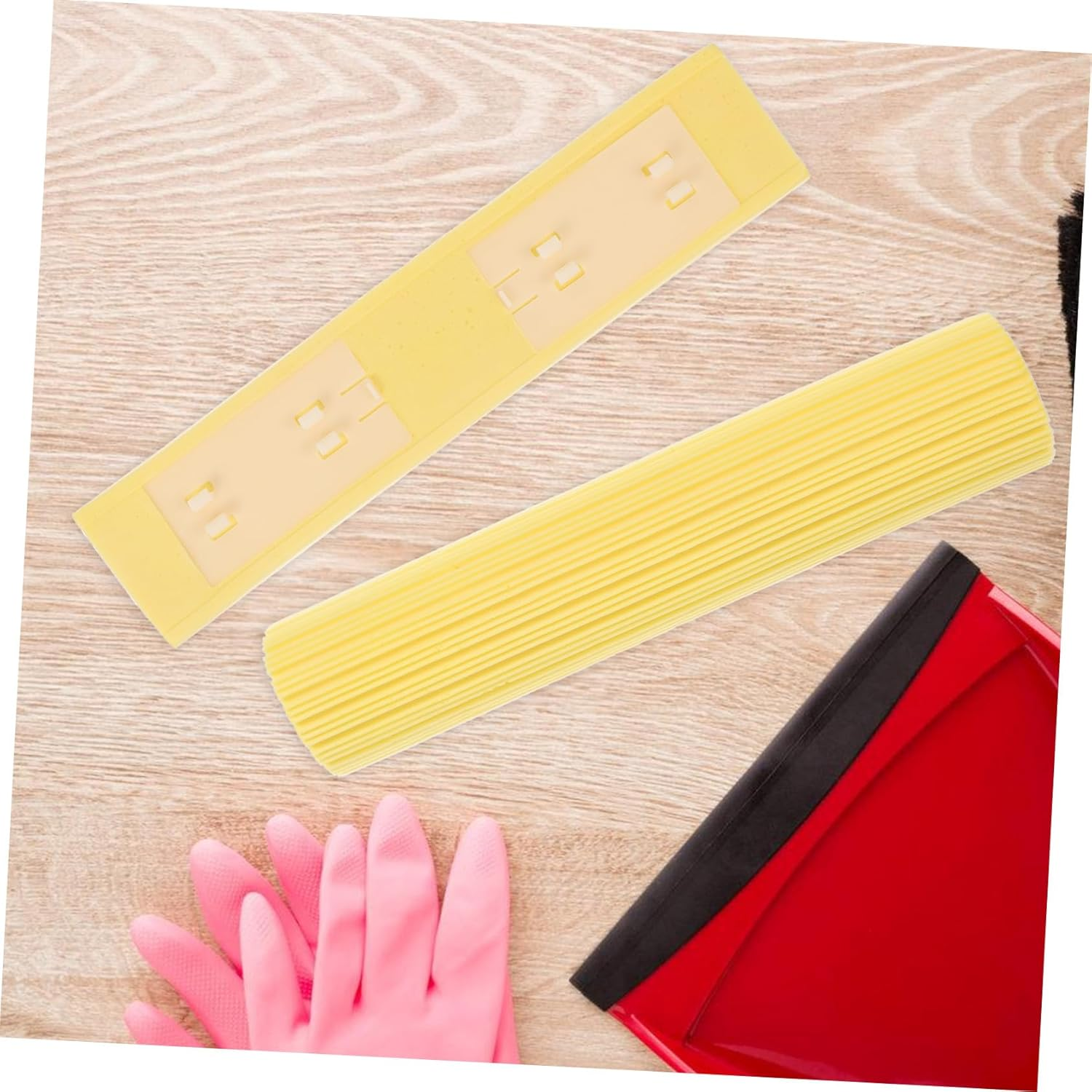 VALICLUD 3Pcs Sponge Mop Head Replacement 28Cm Yellow Water Absorption Mop Refill Accessory Suitable for Bathroom and Tile Floors image number 4