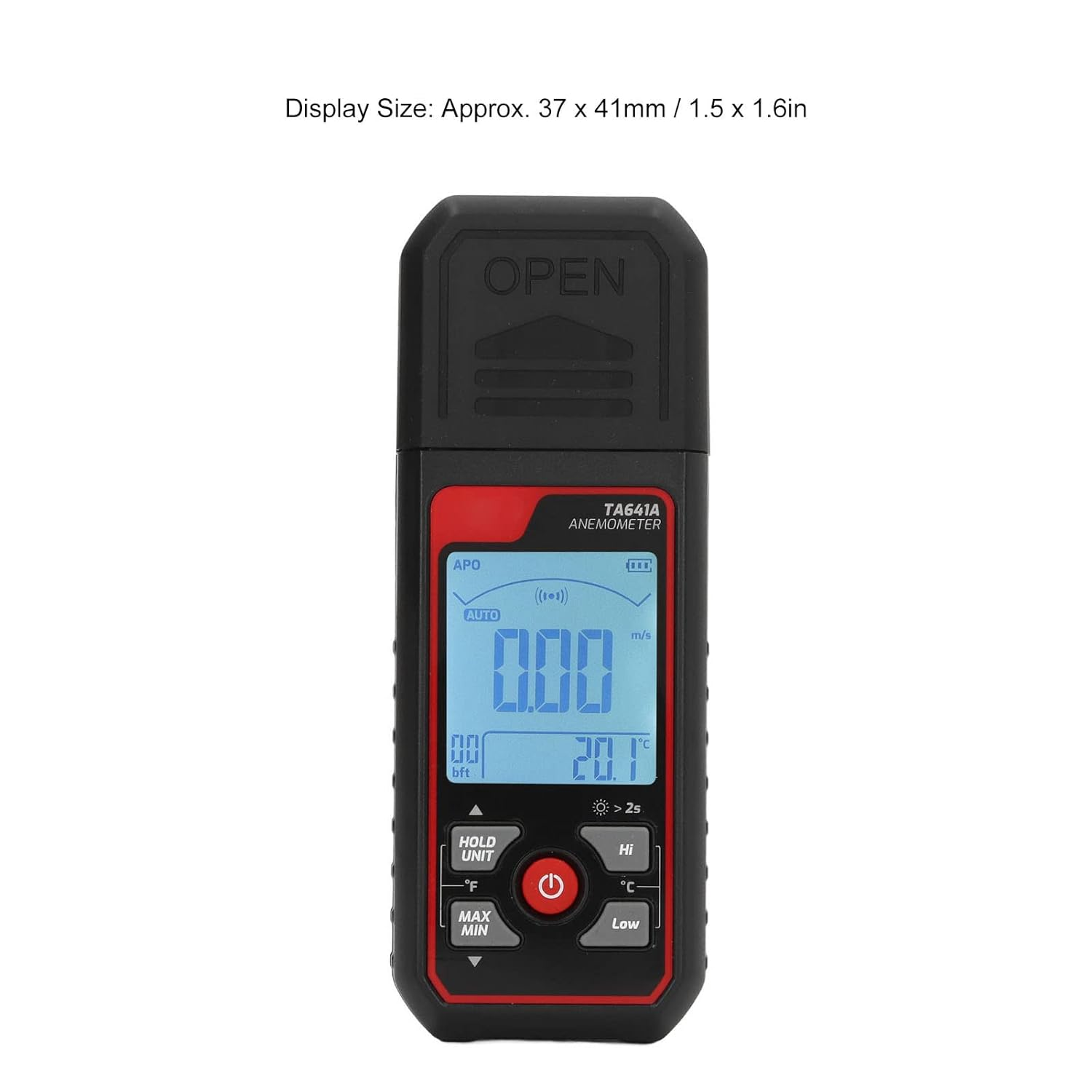Tbest Handheld Digital Anemometer with 8 Blades, High Accuracy Wind Speed Meter 0.06‑30.0Ms-Ideal for Wind Speed Testing Gauges image number 5