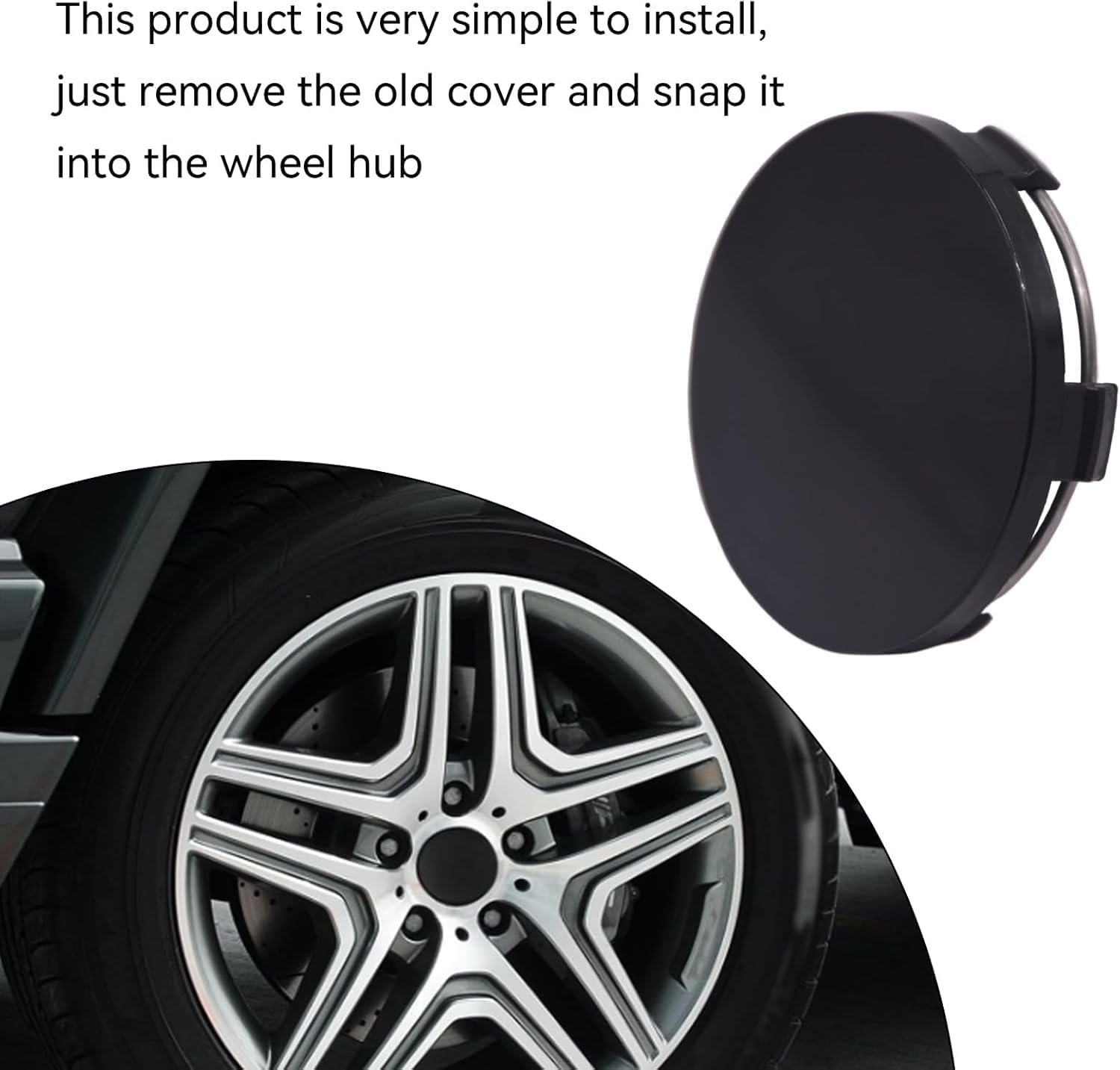 Car Wheel Hub Centre Caps, 4Pcs Universal Snap-In Rim Covers, Durable Snap-In Vehicle Rim Hub Caps, Car Wheel Centre Hub Caps Covers image number 6
