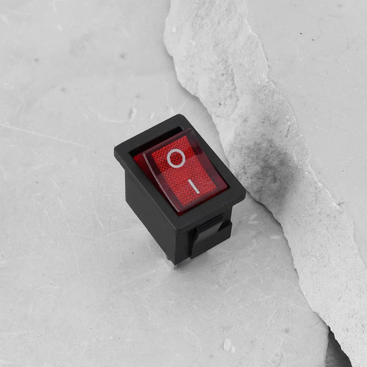 SING F LTD 10Pcs DPST 4Pin Rocker Switch 6A 250V Switch Illuminated (Red) KCD1-104 Suitable for Car and Marine(21X15Mm) image number 1