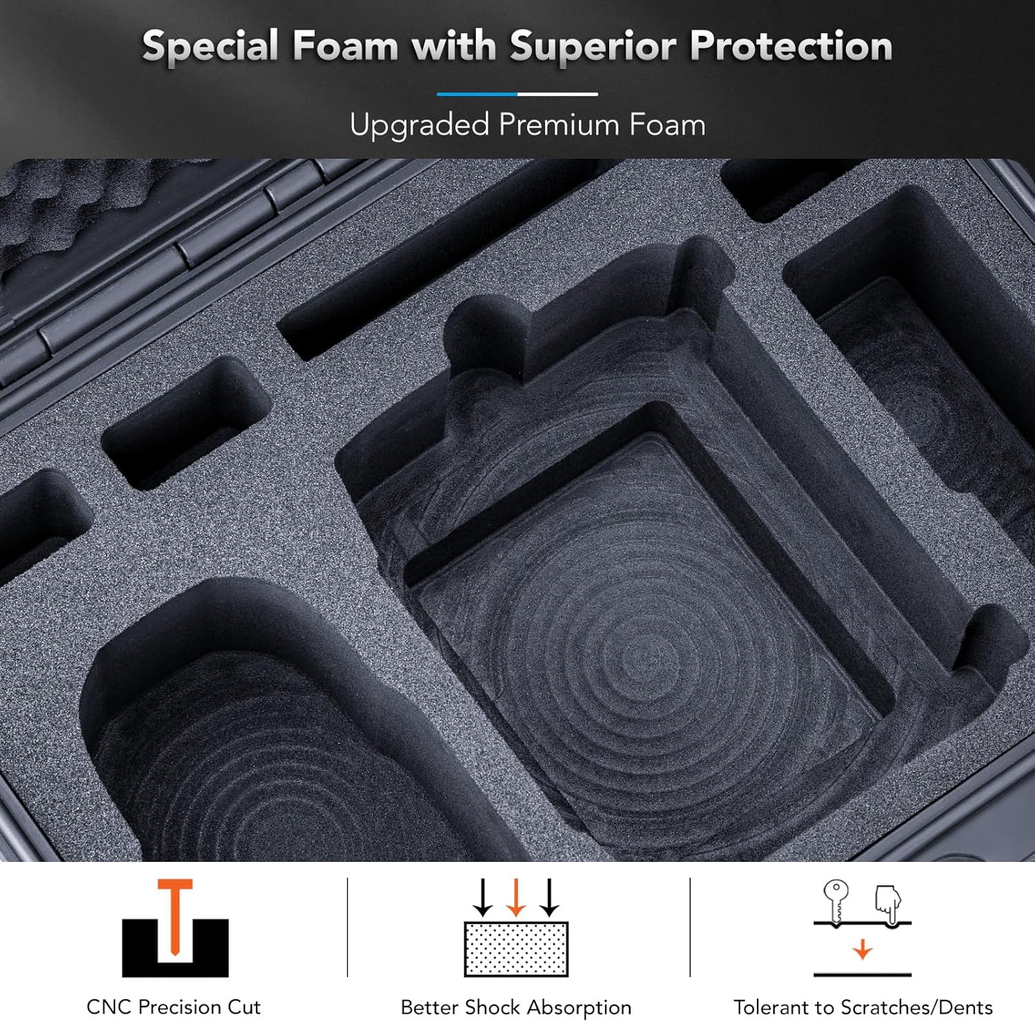 Lykus Titan MM520 Waterproof Case / Case for DJI Mini 5 Pro and DJI RC Pro 2, Supports 8 Batteries and RC Carry Strap [Case Only] image number 3