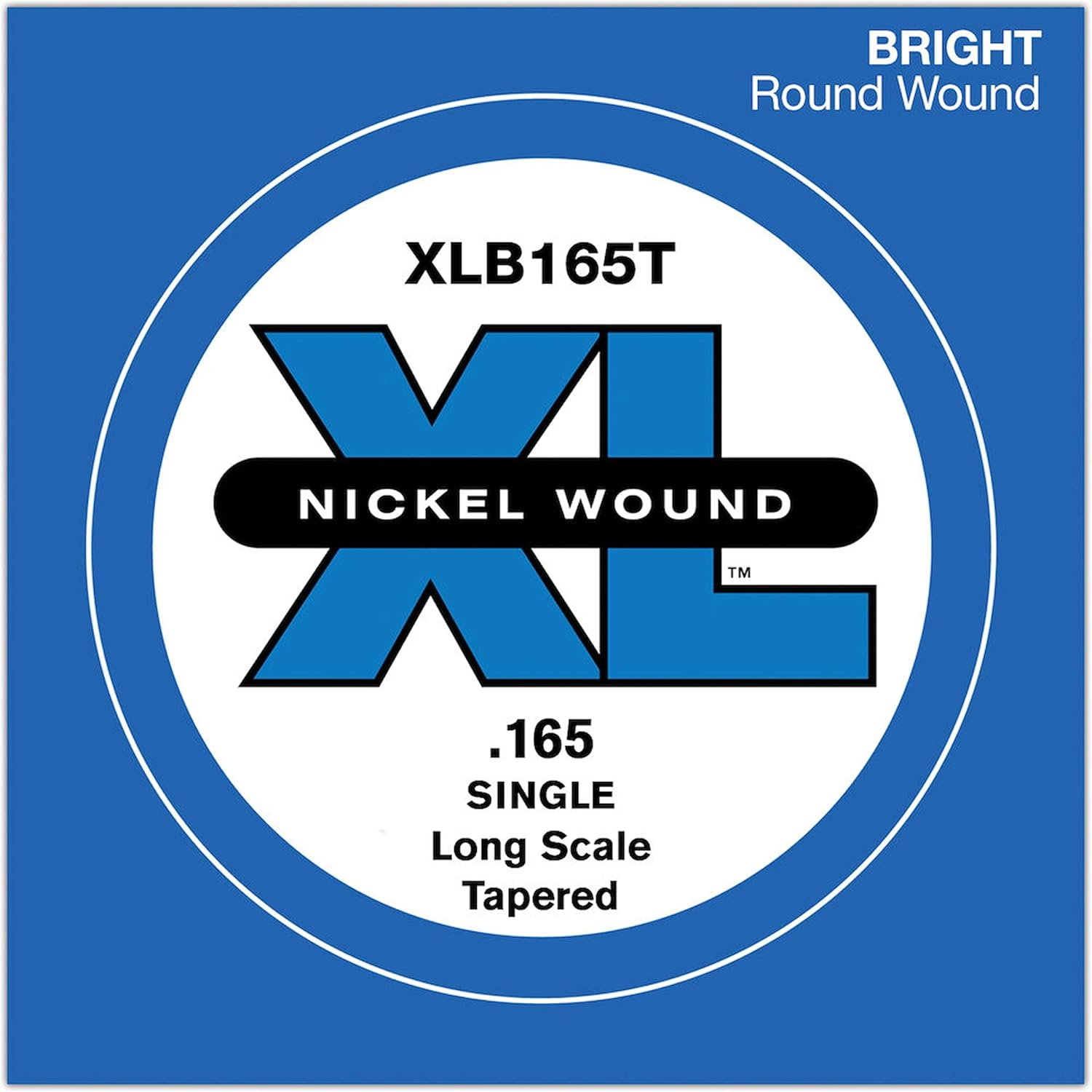 D'Addario XLB170T Nickel Wound Bass Guitar Single String, Long Scale, .170, Tapered image number 1