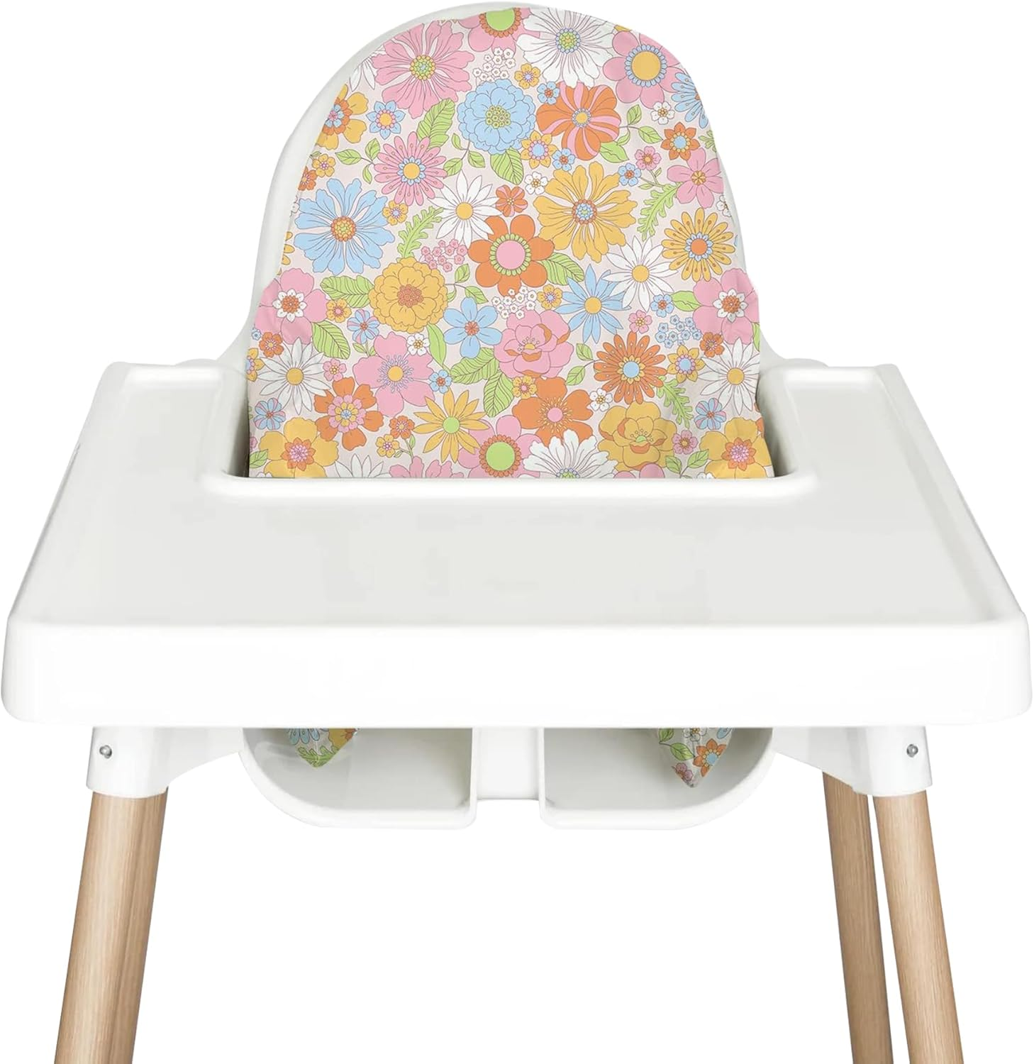 Nibble and Rest Highchair Cushion Cover, Compatible with IKEA Antilop Highchair, Stain-Proof, and Wipeable (Cushion NOT Included) (Funflorals) image number 4