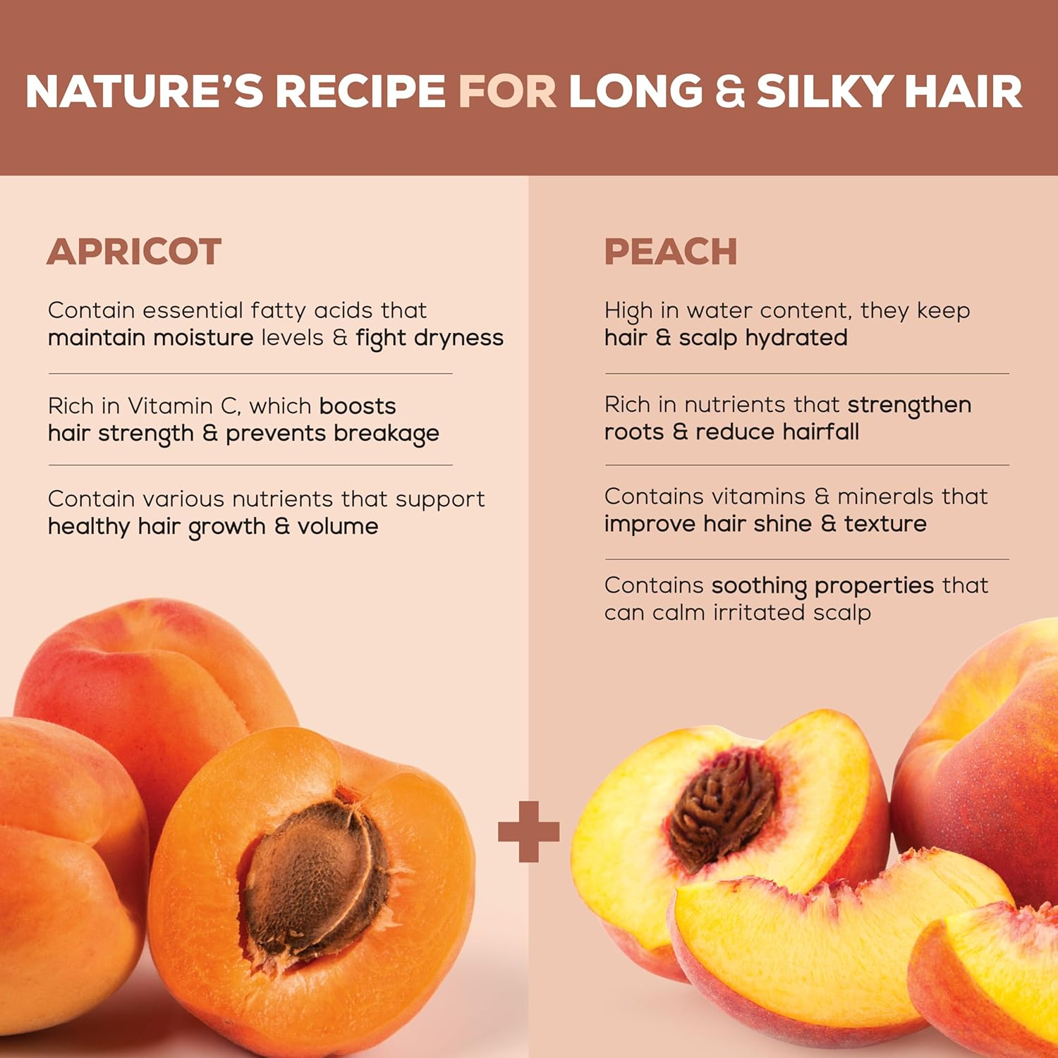 Joy Hair Fruits Long & Silky Conditioning Shampoo Enriched with Apricot & Peach, 650 Ml image number 3
