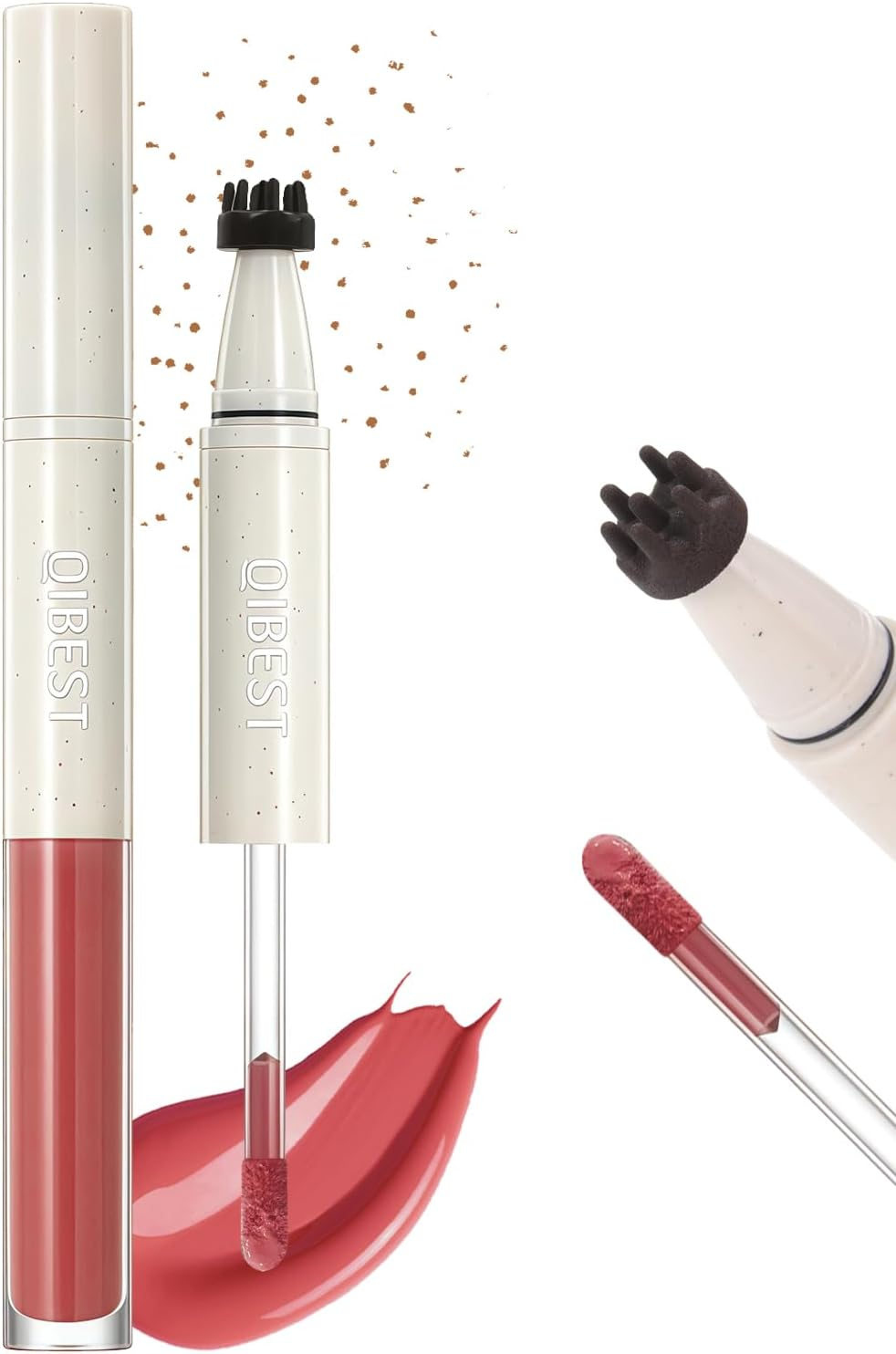 YBUETE 2 in 1 Liquid Freckle Blush Pen, Natural Lifelike Fake Freckles, Lightweight Matte Liquid Cheek Blush Makeup Pen, Long Lasting Waterproof Natural Sun-Kissed Face Makeup for Women#01