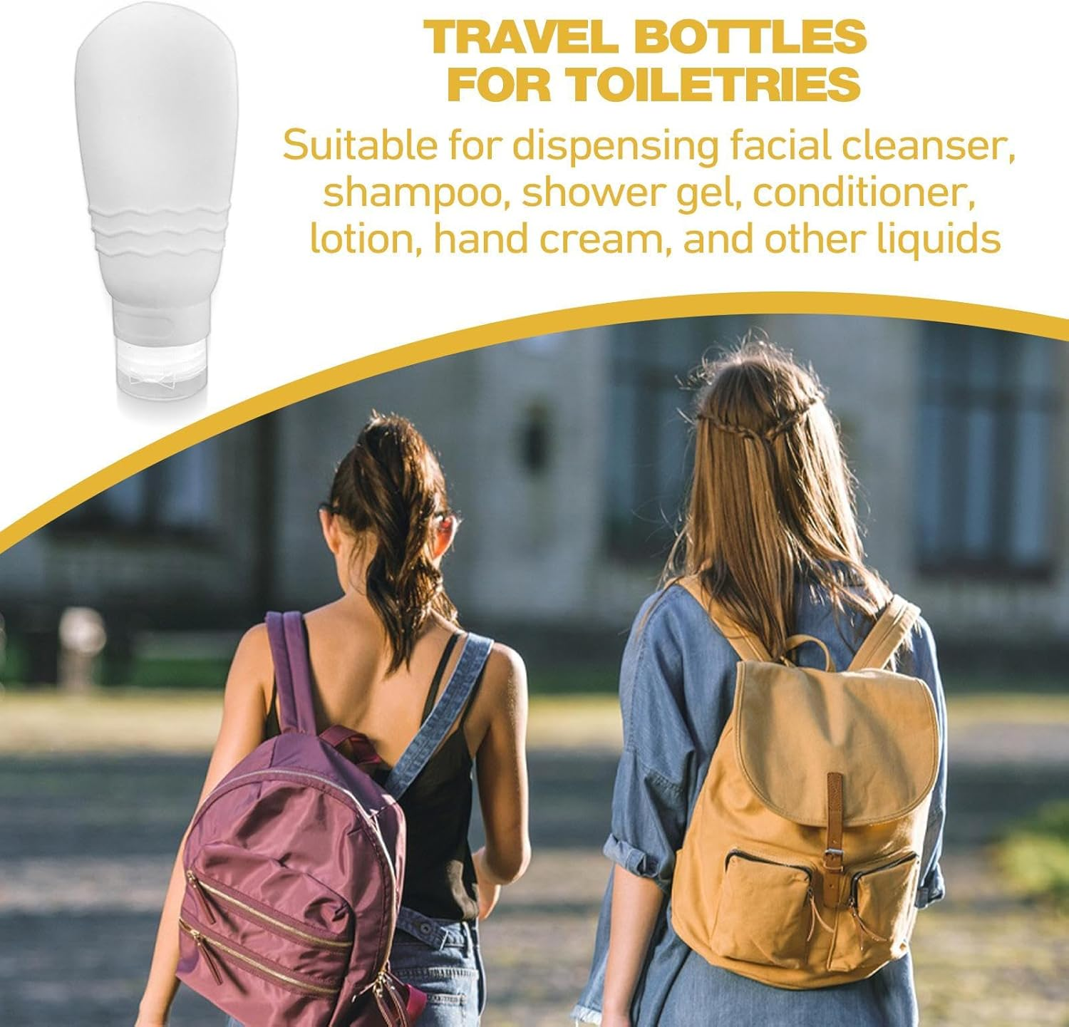 Travel Size Silicone Bottles | Squeeze Bottles Reusable Portable Cosmetic Supplies for Gel, Shampoo, Conditioner, Lotion, Cream Maciun image number 2