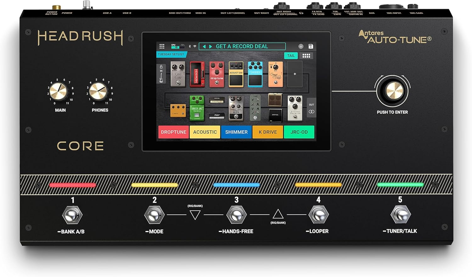 Headrush Core - Guitar and Vocal Multi Core Effects Amp Modeling Processor with Cloning, Looper, Antares Auto-Tune, Wi-Fi, Touchscreen, and Bluetooth image number 1