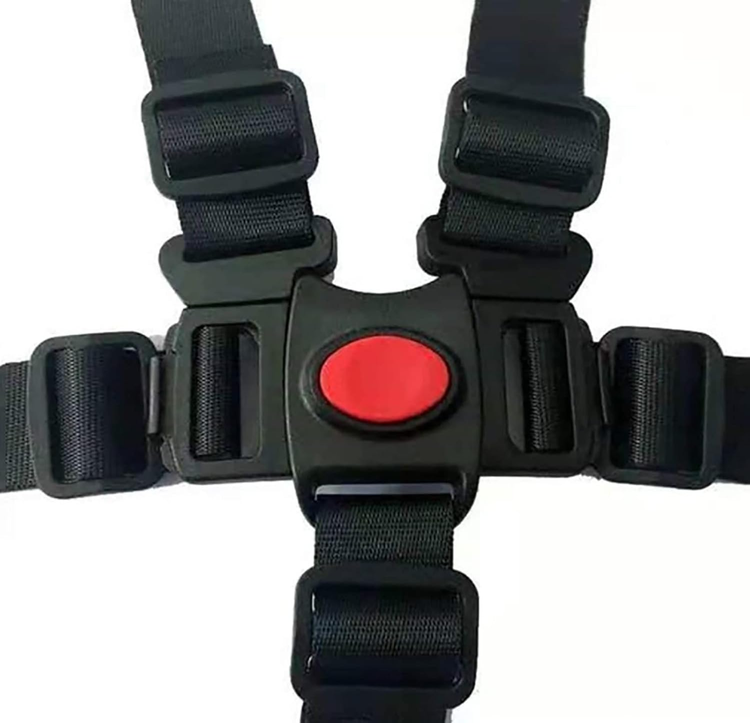 PRWERIF Wheelchair Seat Belt, Child Safety Straps Chairs Five-Point Safety Buckle Cart Fixing Belt Wheelchair Seatbelt Adjustable Straps 2Pcs (Color : 3Pcs)