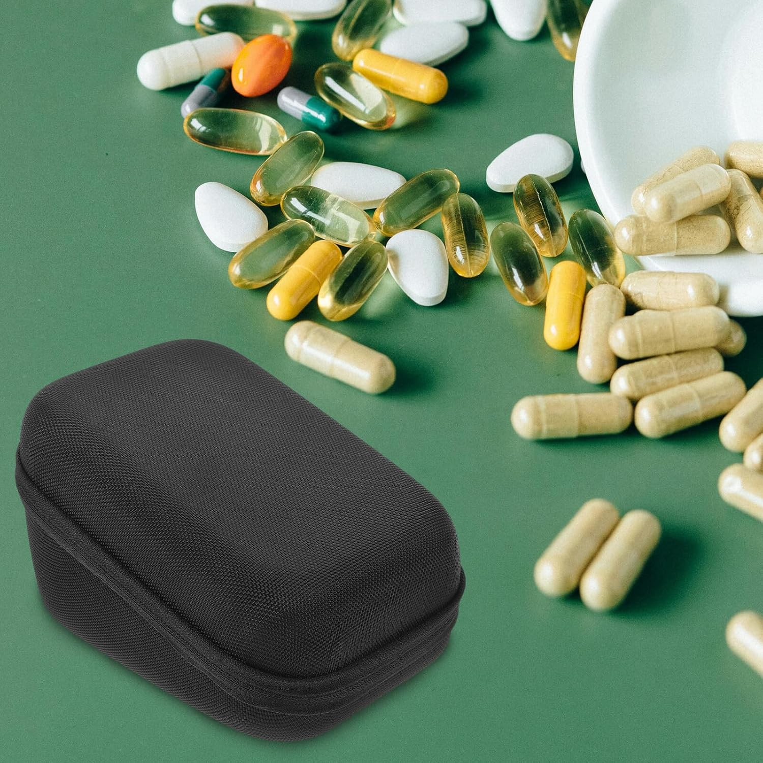 TOKIDNY Portable Large Upper Arm Storage Case with Impact and Water Protection for Monitors Spacious Organizer with Elastic Straps and Mesh Pockets Travel Bag for Accessories image number 5