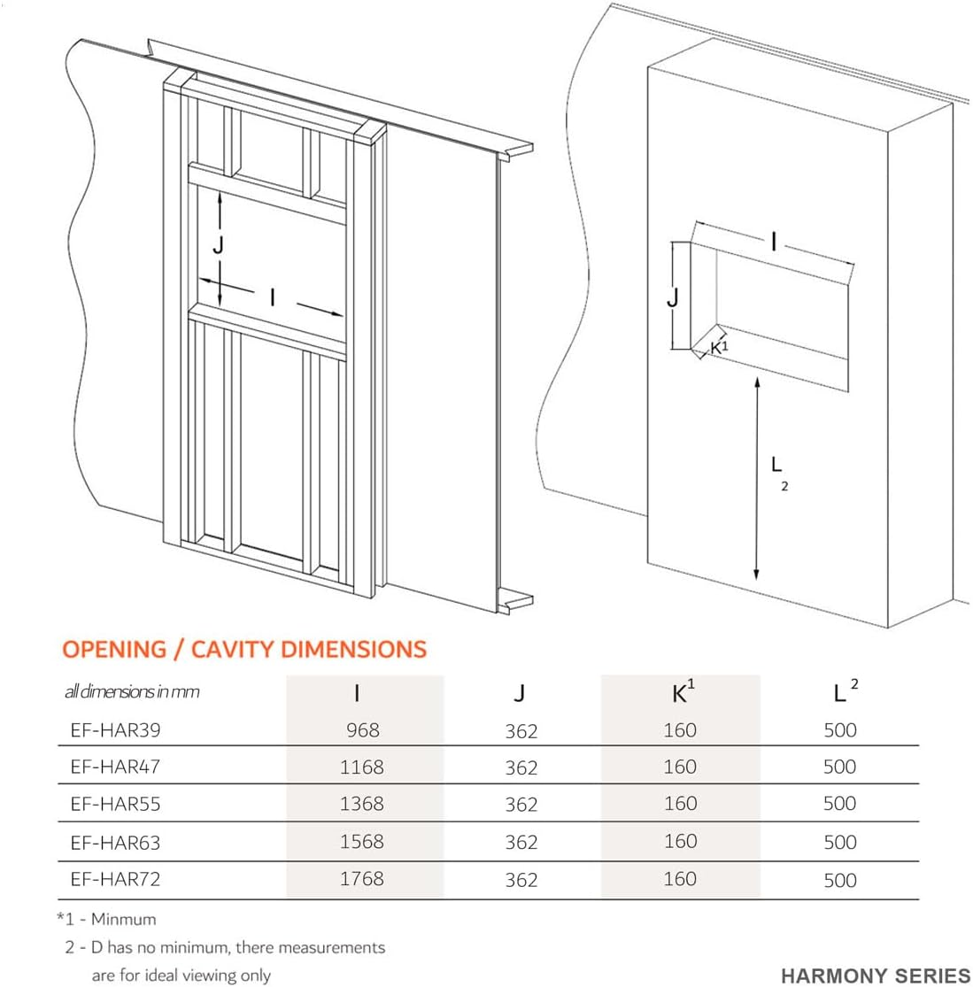 Modaliving Harmony Series 1500W Wall Mounted Electric Fireplace with Crackling Sound, 3D Flame, 13-Colour Ember Bed, Smartphone & Voice Control (55 Inch) image number 2