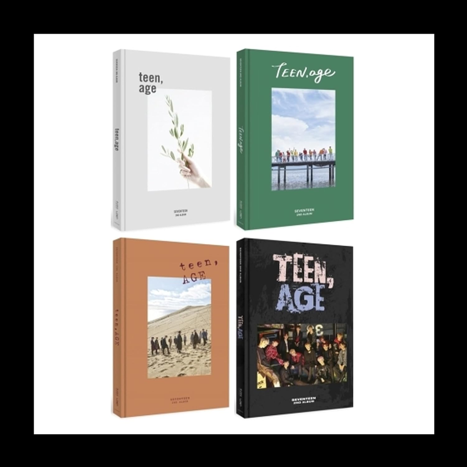 SEVENTEEN TEEN, AGE Reissue 2Nd Album Random Version Cd+1P Folding Poster on Pack+120P Photobook+16P Lyrics Paper+1P Photocard+1Ea Portrait Desktop Stand+1Ea Name Sticker+Tracking Sealed SVT image number 4