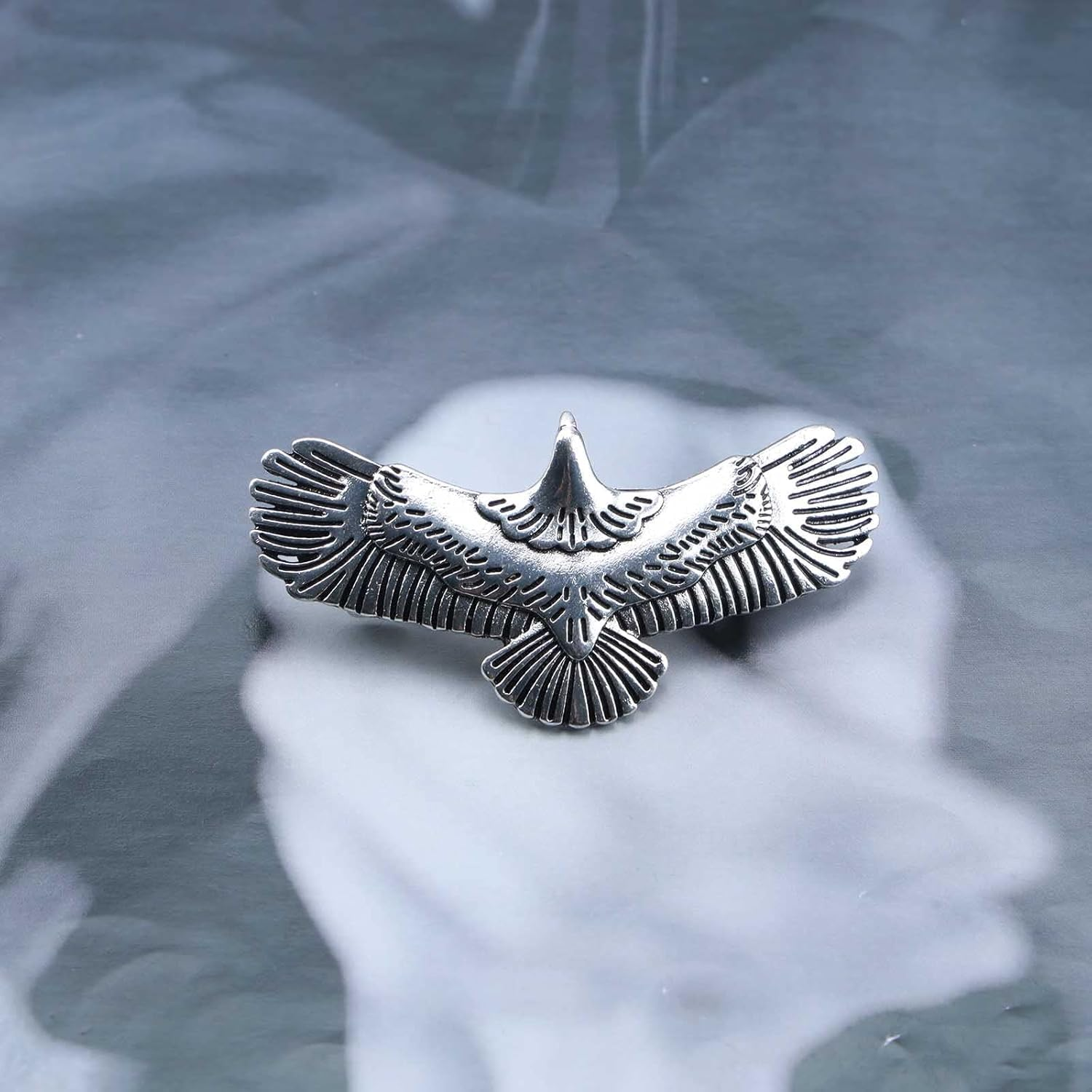 Yheakne Boho Eagle Star Hair Clip Goth Punk Wings Hair Clip Silver Wings Hair Clips Metal Vintage Owl Hair Clip Hairpiece Decorative Hair Accessories for Women and Girls (Silver)