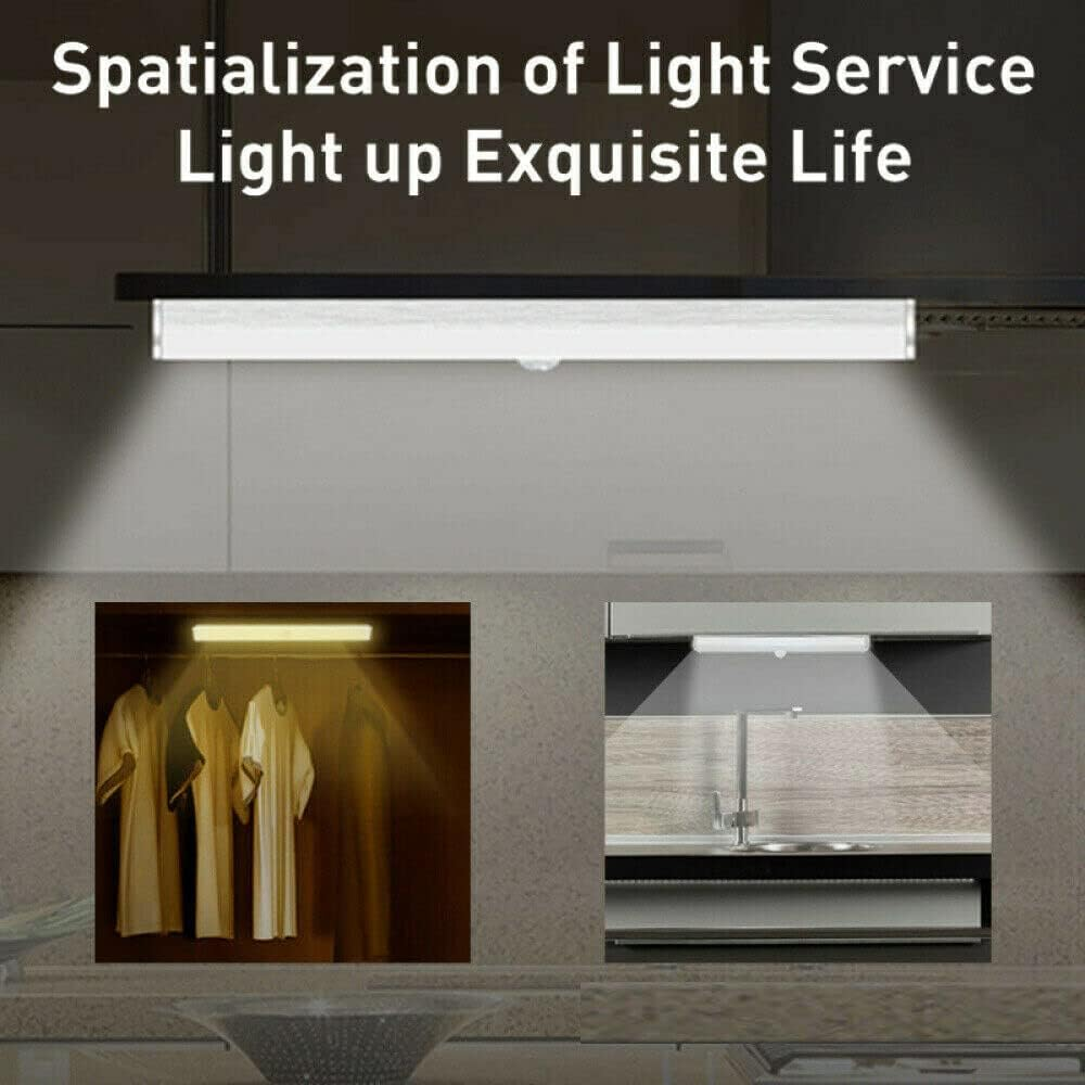 4Xmotion Sensor PIR Light Cordless Battery Powered LED Night Light Closet Stair (2X White) image number 6