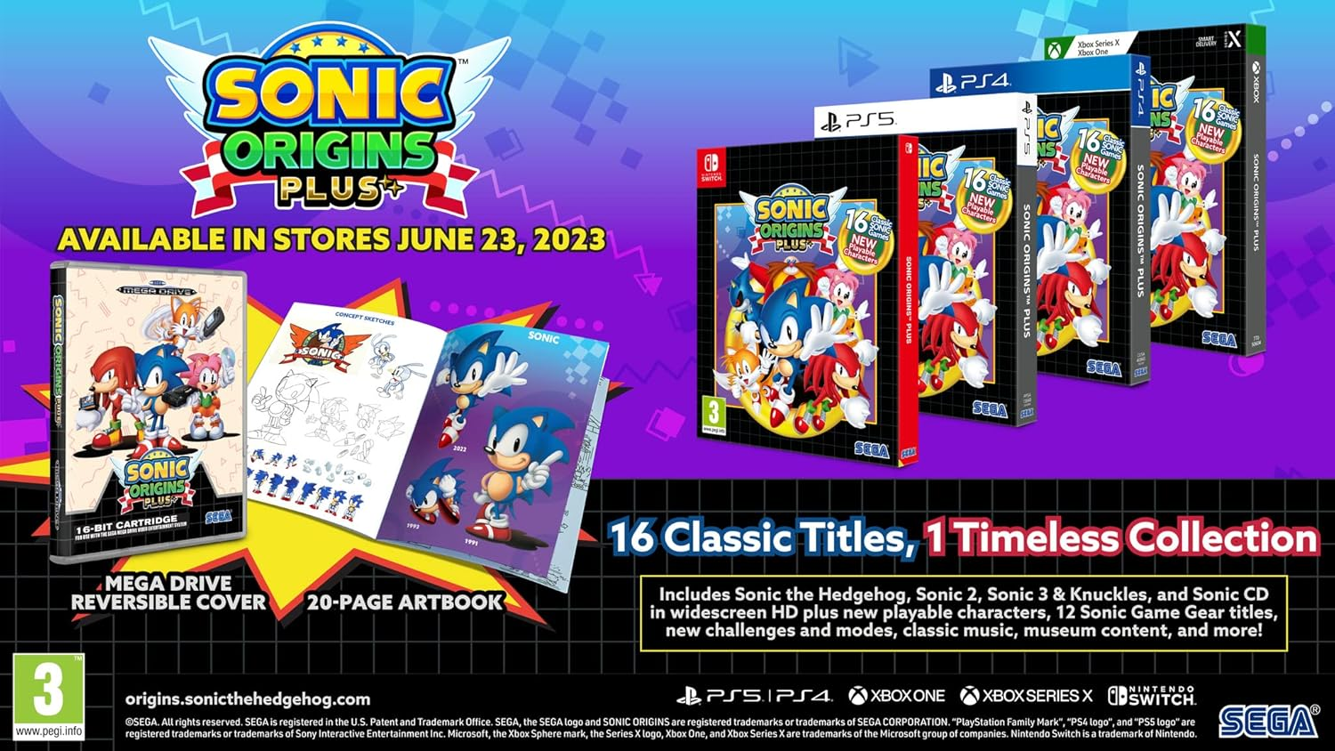 Sega Sonic Origins plus (Day One Edition) Nintendo Switch Game image number 3