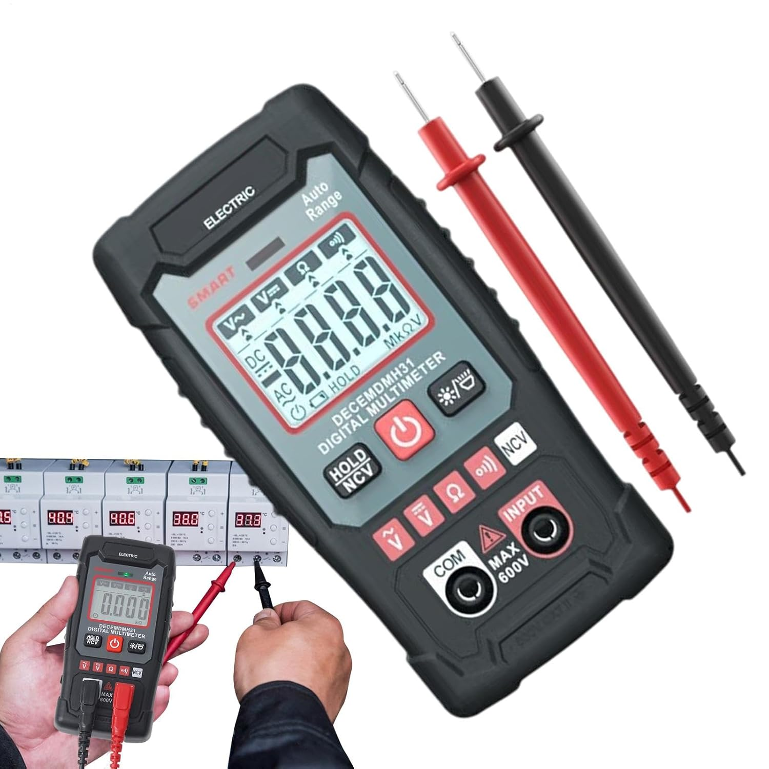 Digital Multimeter - High Precision Testing Tool | Intelligent Tester | DC AC Voltmeter, Ohm Volt Amp Meter and Continuity Test Diode Voltage Measurement for Household, Automotive image number 3