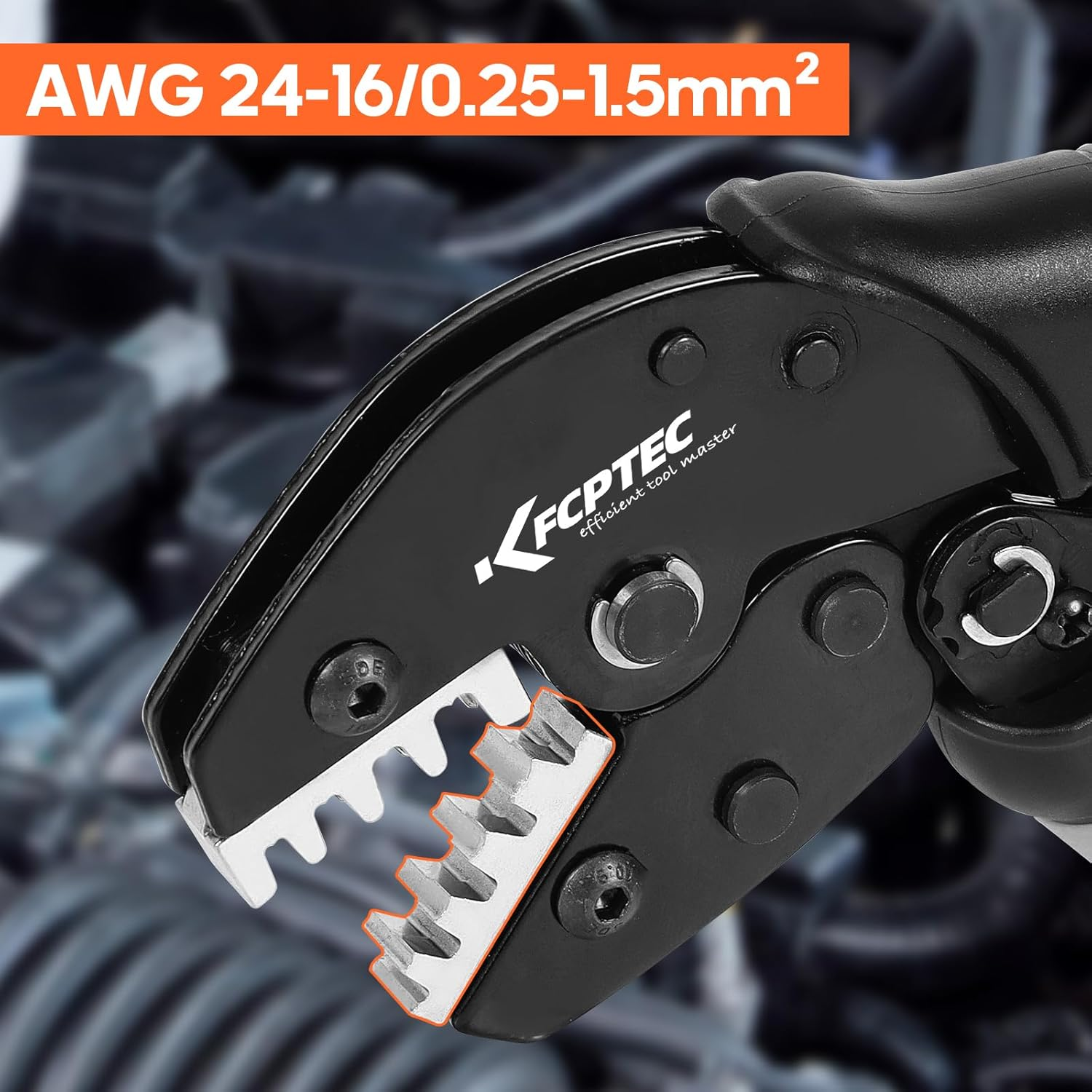KF CPTEC Crimping Tool for Non-Insulated Terminals | Electrical Crimping Tools | Fits Molex, Dupont, JST, TE, EPC, Pcie, SATA Pins, AWG 24&ndash;16 (0.25&ndash;1.5Mm&sup2;) image number 5
