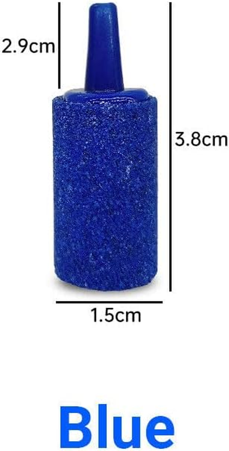 AIMALL 10PCS Aquarium Fish Tank Aerator Air Stone Diffuser Oxygen Bubbles Pump 2Colours, 0.16" Outer Dia, 0.098" Inner Dia - Enhances Water Filtration & Quality image number 3