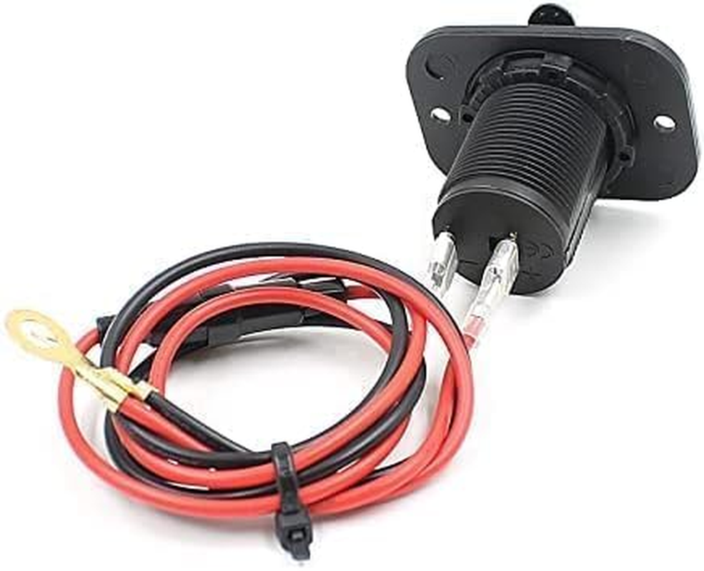 12V Car Socket USB Charger Socket Outlet for Car Installation Cigarette Lighter Waterproof image number 6