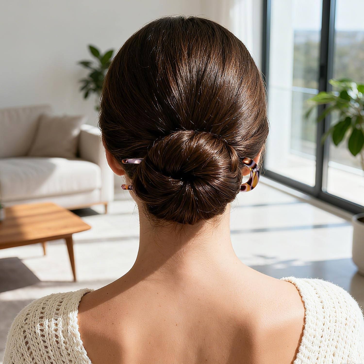 3 Pcs Hair Pins, Prestige U-Shaped French Hairpins for Women Buns Thick Fine Long Curls Styling Accessories image number 1