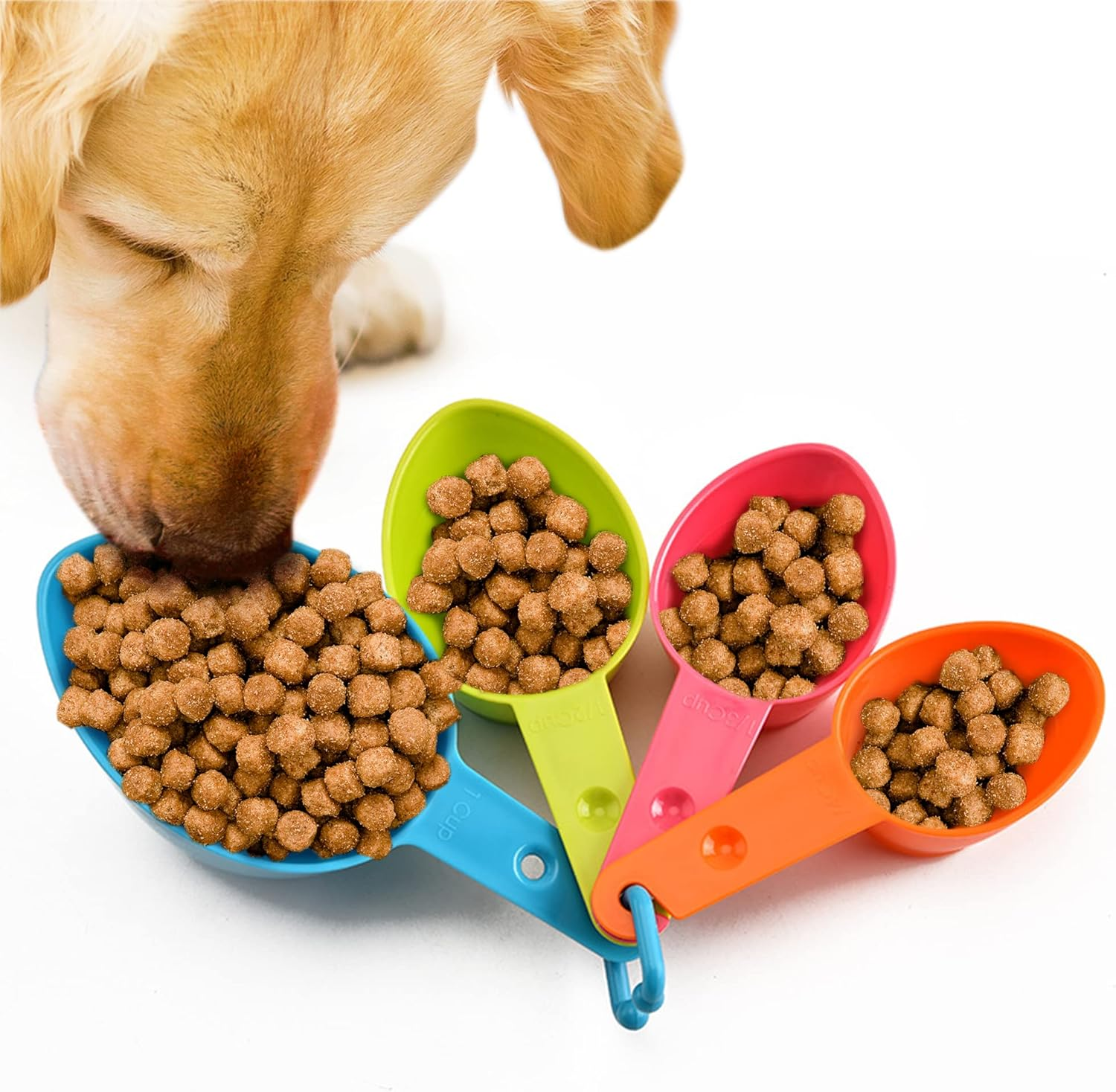 Vila Pet Food Measuring Scoop Cups, One Set to Feed Them All - Ideal for Multi-Pet Homes, Perfect Portion for Your Pets, Easy to Fill and Measure, 4Pcs image number 2