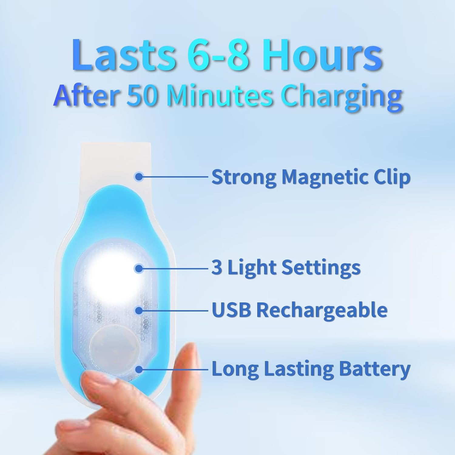 2Pcs Nurse Light for Night Shift Hands Free - Torch Rechargeable Clip-On LED Flashlight for Badge Reel Small Portable Nursing Accessories for Running Healthcare Workers image number 2